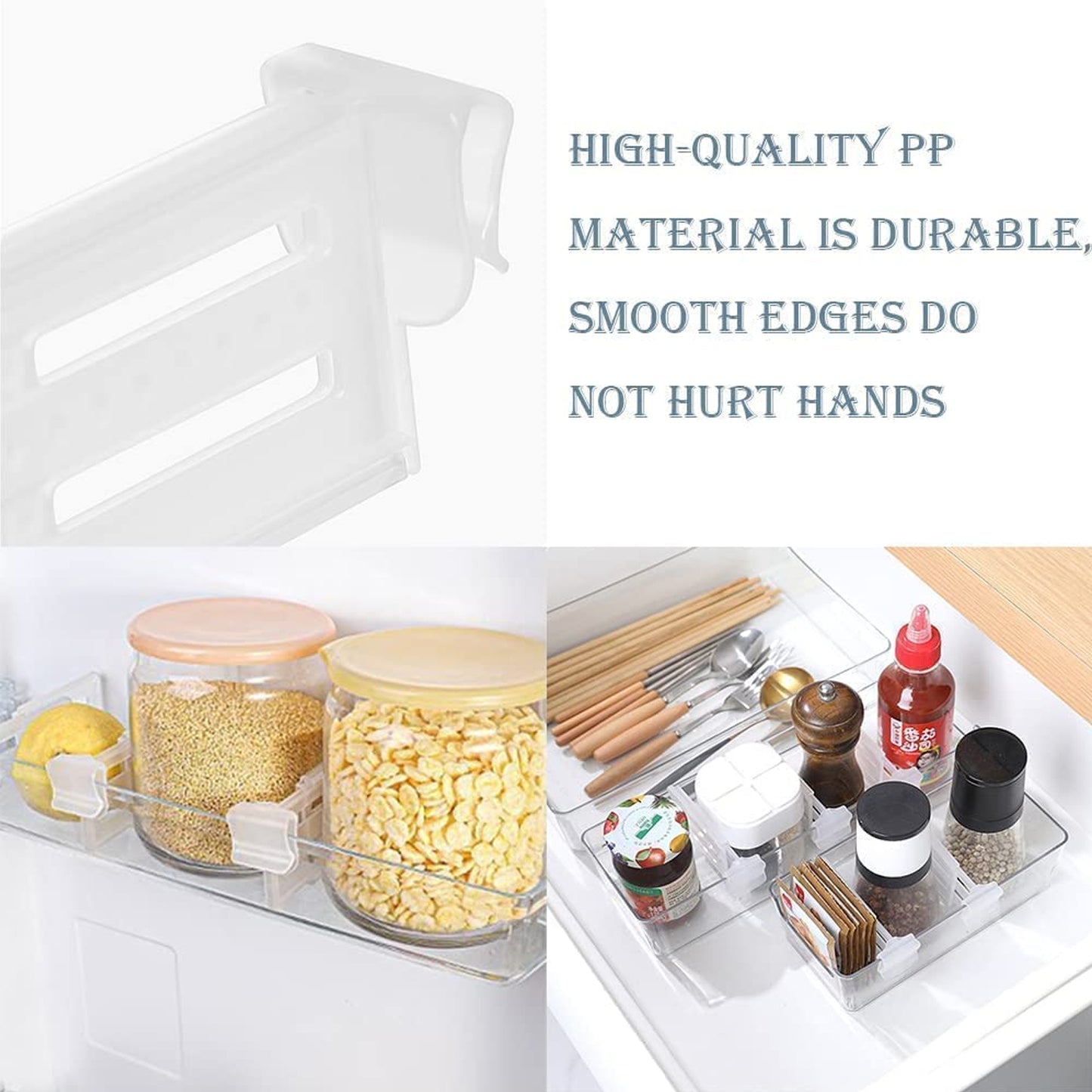 Refrigerator Internal Drawer Shelf Divider Clip (4 Pcs Set) - Happy Price - Image 4