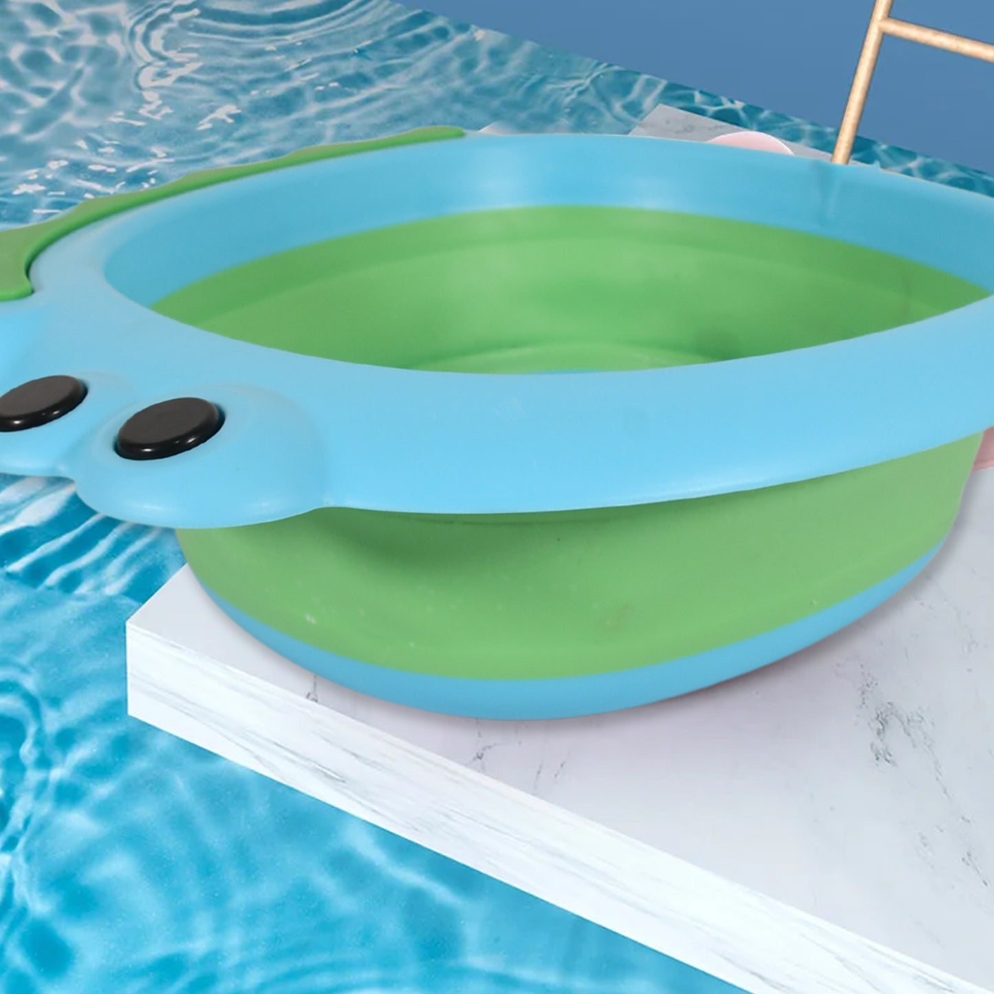 Frog Shape Wash Basin Space Saving Multi Function Foldable Baby Wash Basin Easy Clean Lightweight Thicken For Washing Face For Home (3331cm 1 Pc) - Happy Price - Image 6