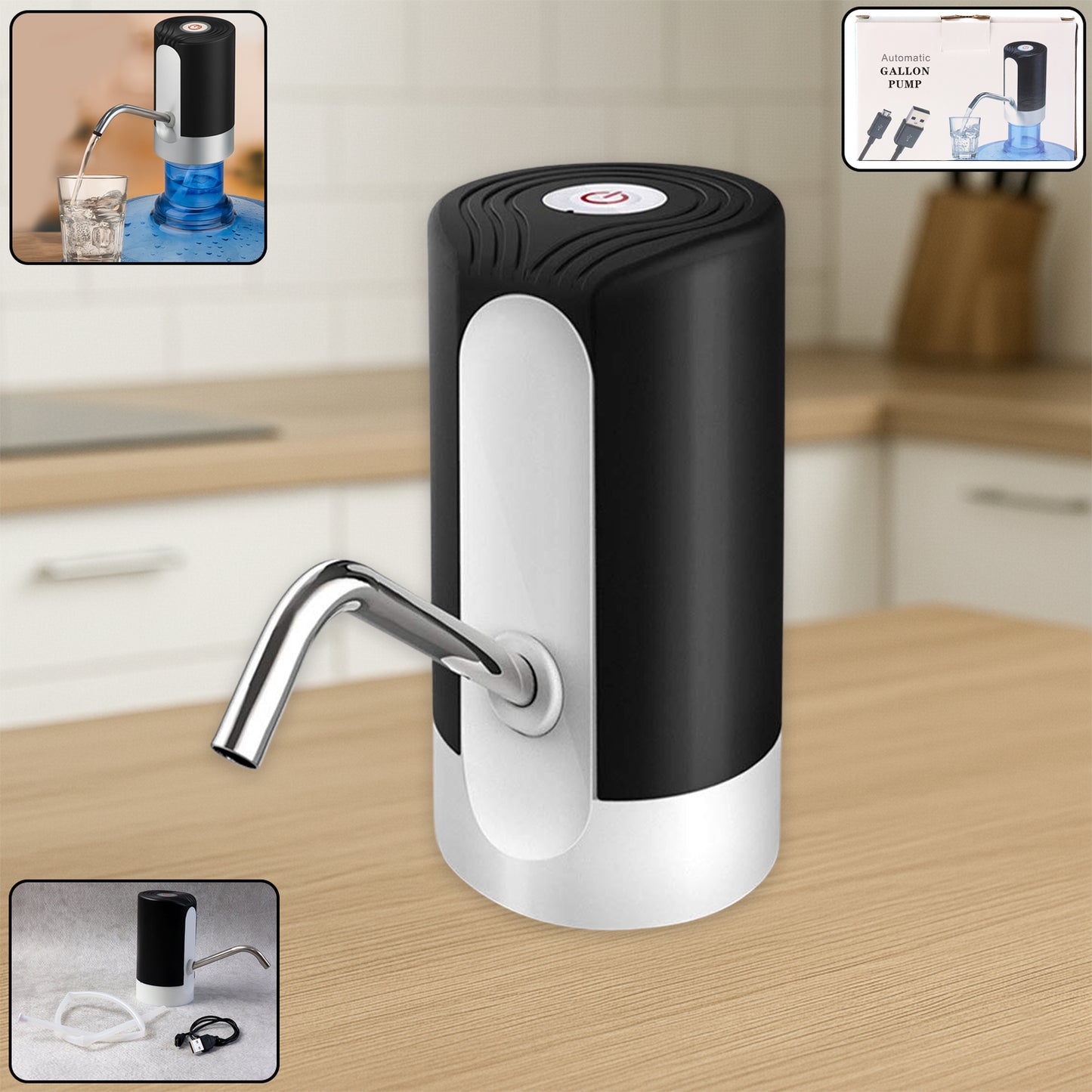 USB Rechargeable Electric Water Pump for Bottles - Automatic Drink Dispenser - Happy Price - Image 2