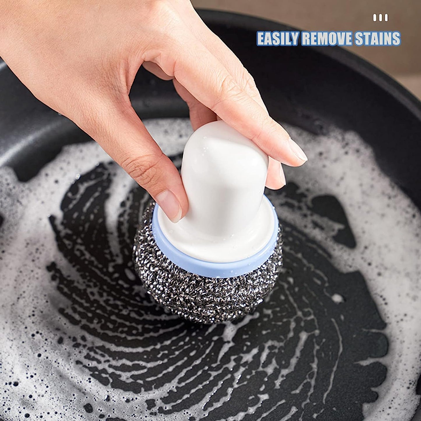 Palm Grip Kitchen Cleaning Brush for Utensils & Surfaces - Happy Price - Image 2