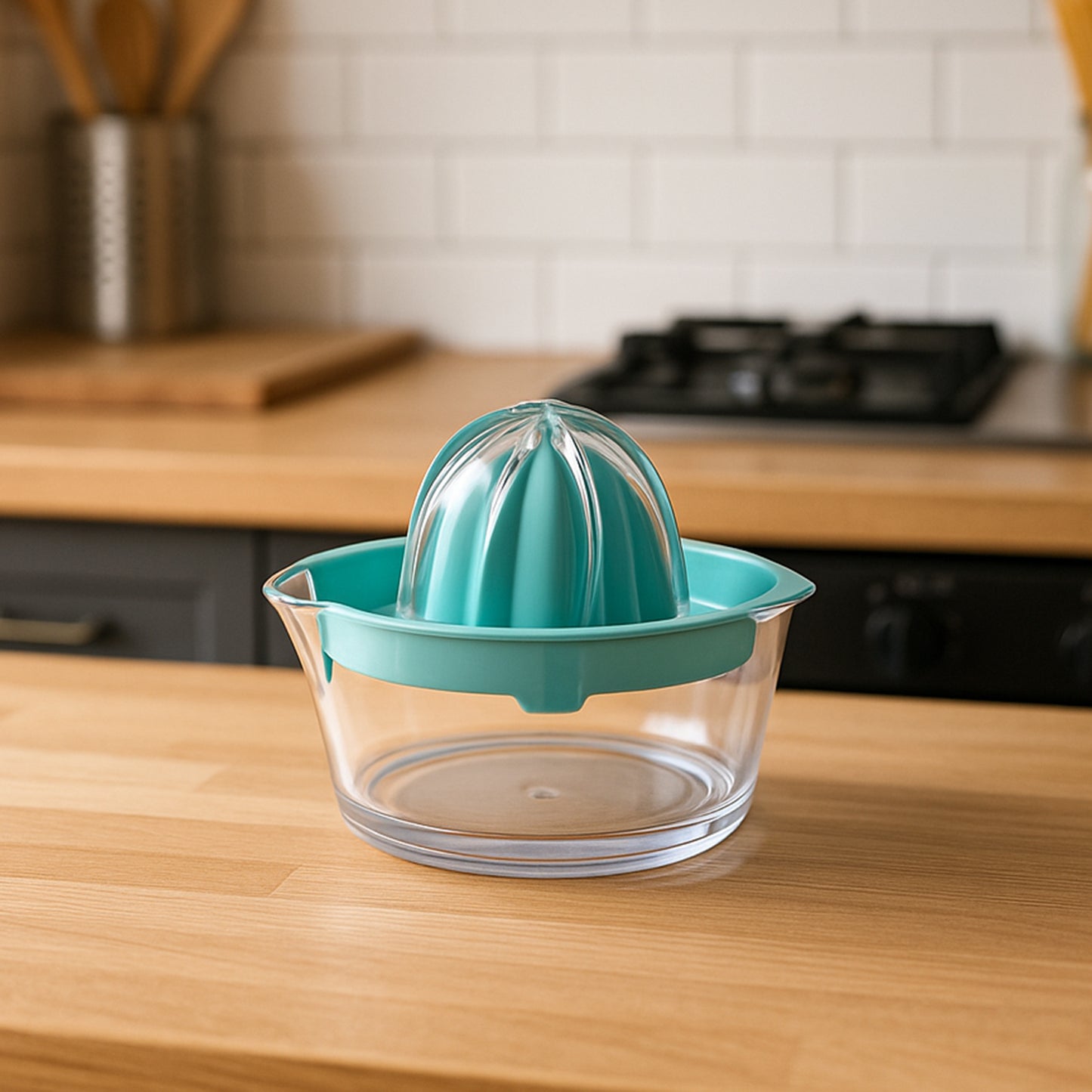 Manual Drink Orange Lemon Citrus Lime Fruit Juice Juicer Squeezer Bpa Free Press Pourer With Lid Plastic Manual(1 Pc) - Happy Price - Image 4