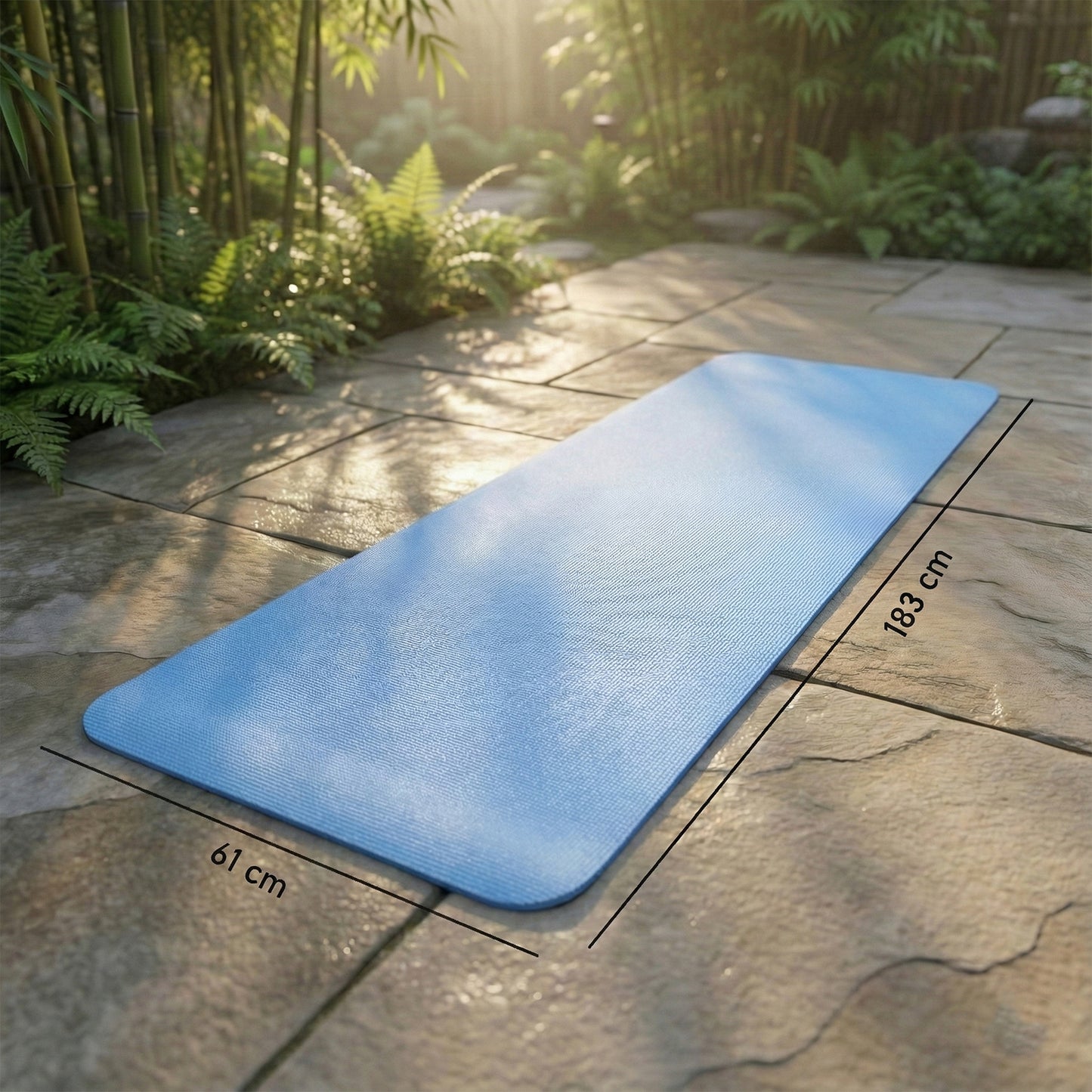 Non-Slip Yoga Mat for Home & Gym - 183x61 cm Blue Exercise Mat (1 Pc) - Great Price - Image 3