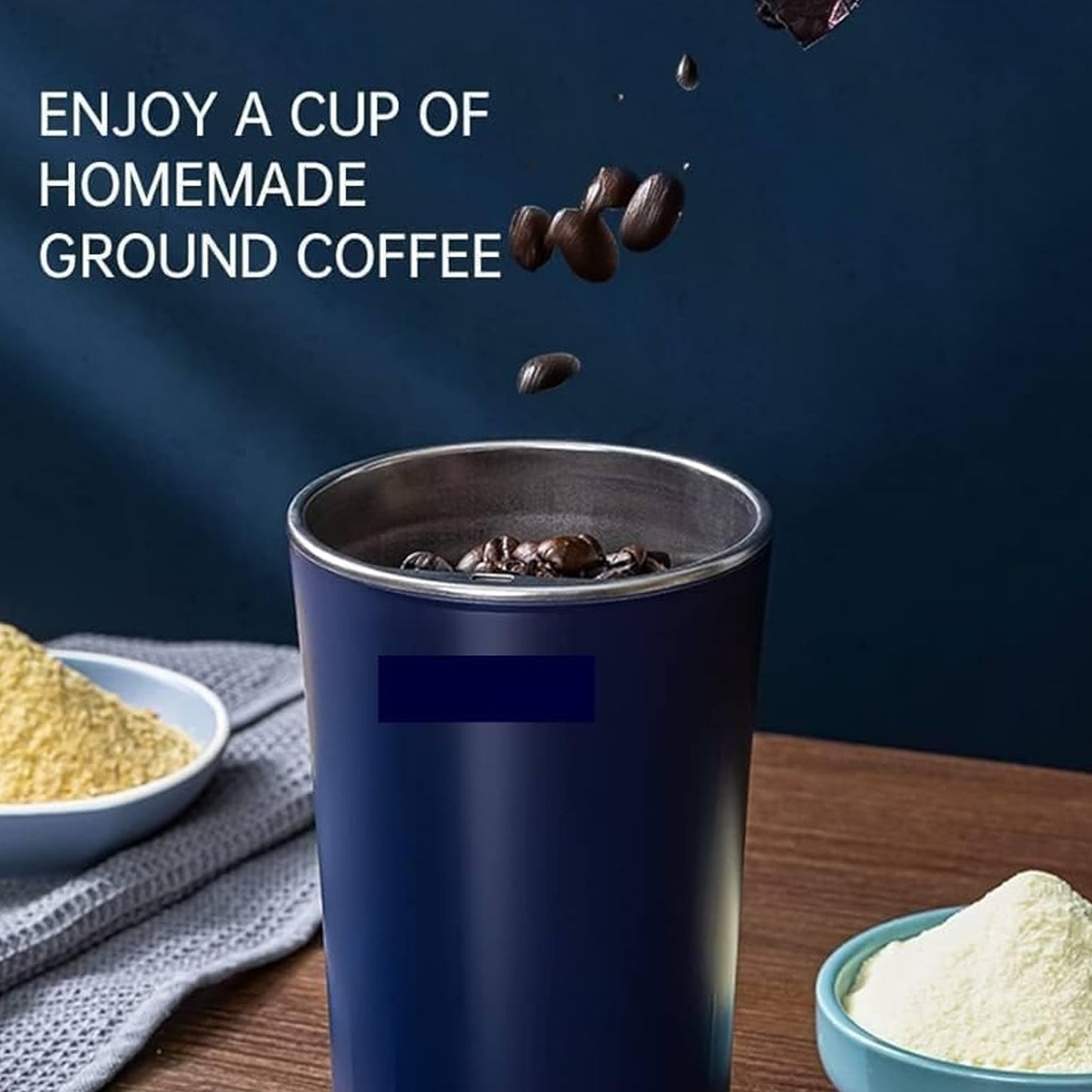 Stainless Steel Electric Coffee Grinder 300W with Multi Blades - Happy Price - Image 3