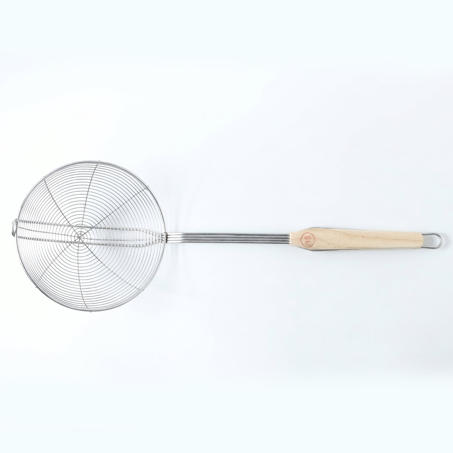 Stainless Steel Frying Skimmer with Wooden Handle - 45cm Length, 1 Pc - Great Price - Image 4