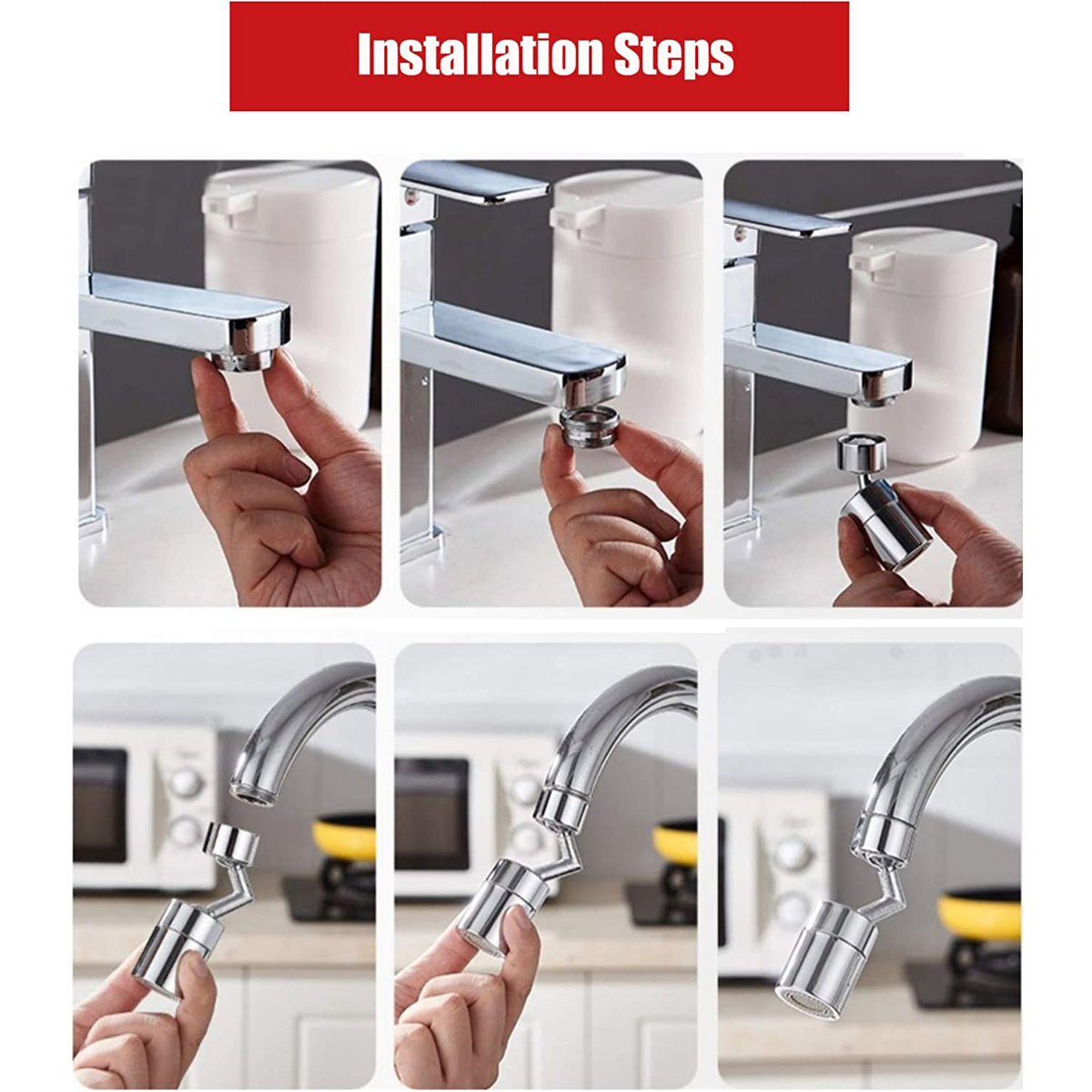 Splash Filter Faucet Sink Faucet Sprayer Head Suitable For Kitchen Bathroom Faucet - Happy Price - Image 4