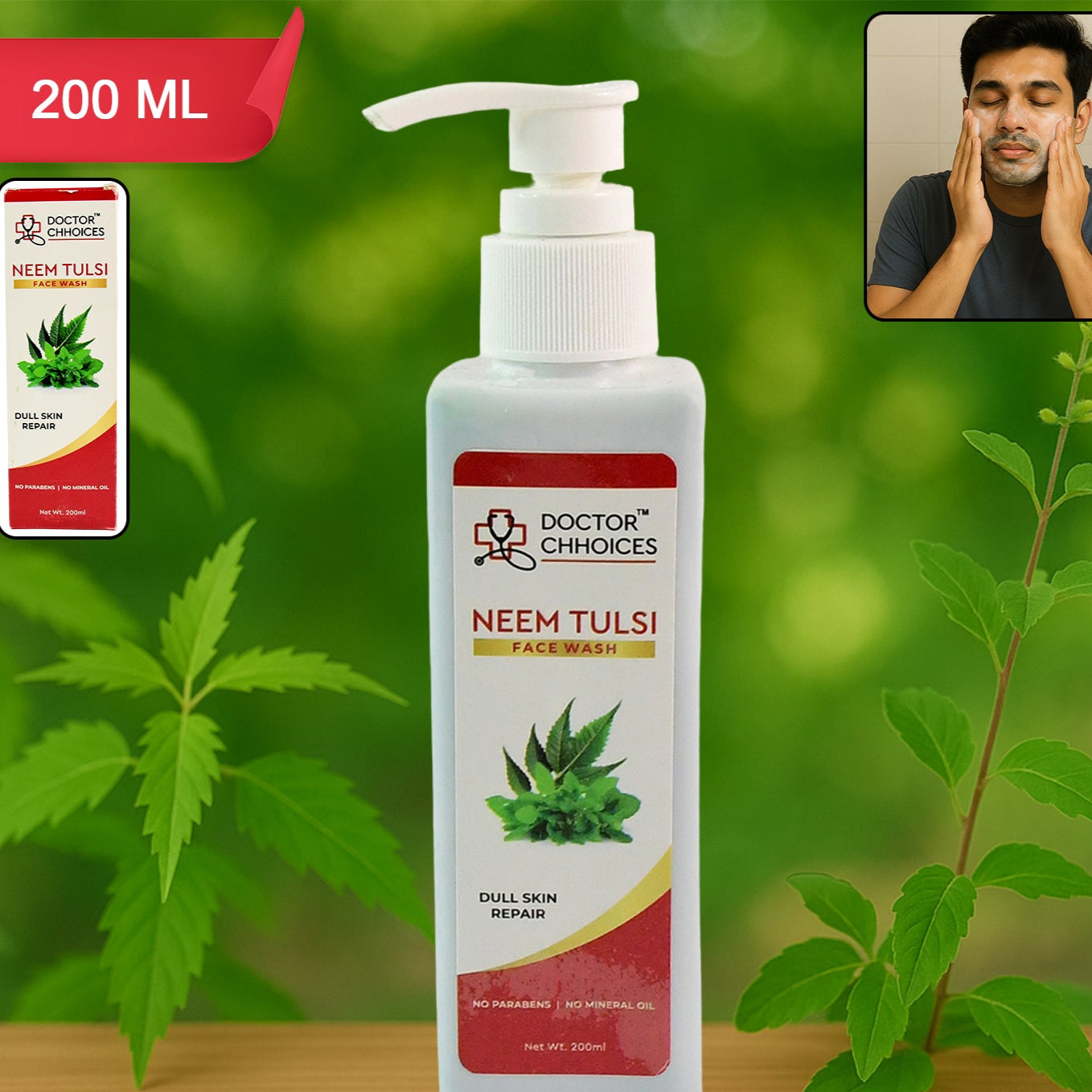 Doctor Chhoices Neem Tulsi Face Wash 200ml (1 Pc) - Happy Price - Image 1