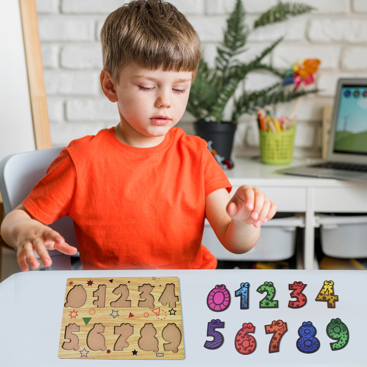 Wooden Number Puzzle Learning Educational Board (1 Set 2820 Cm) - Happy Price - Image 4