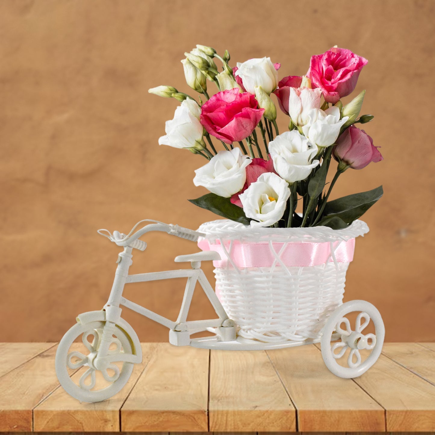 Plastic Bicycle Flower Pot Stand for Home Decor (1 Pc) - Happy Price - Image 2