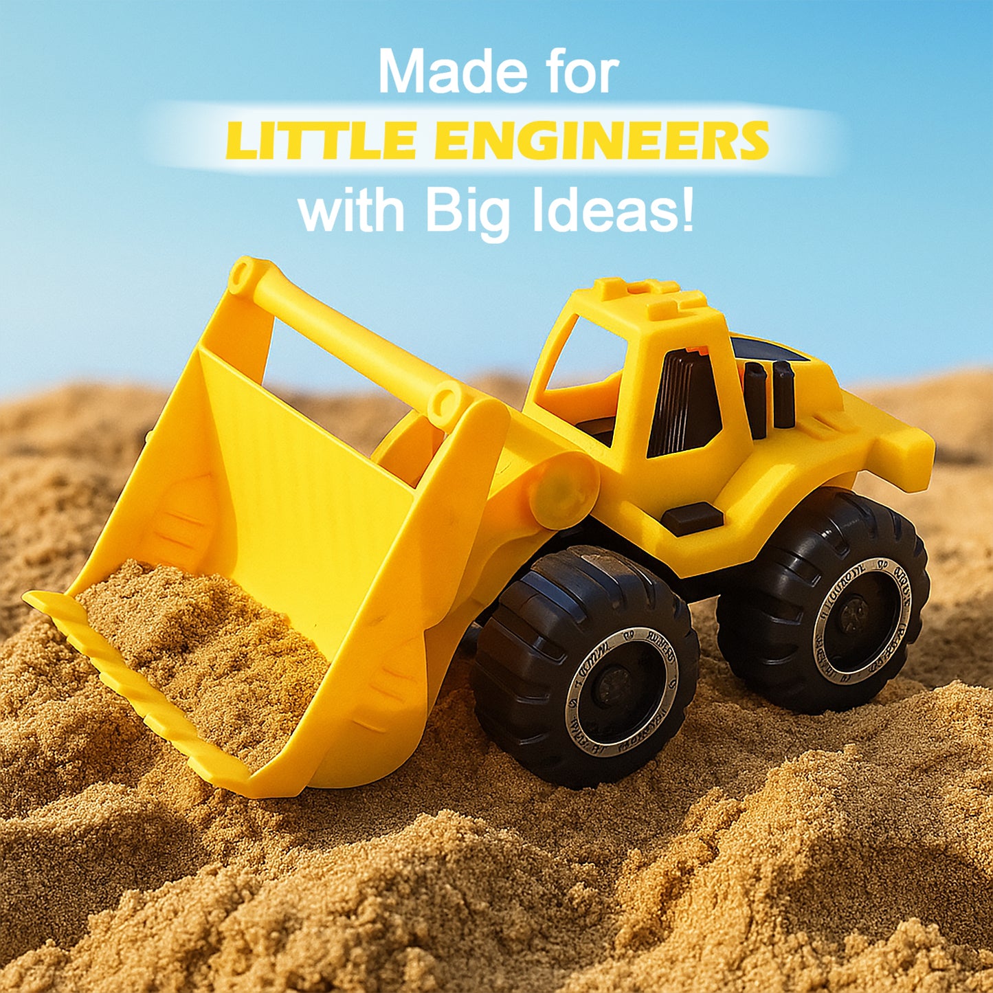 Friction Powered Front Loader Bulldozer Toy - 1 Pc - Happy Price - Image 3