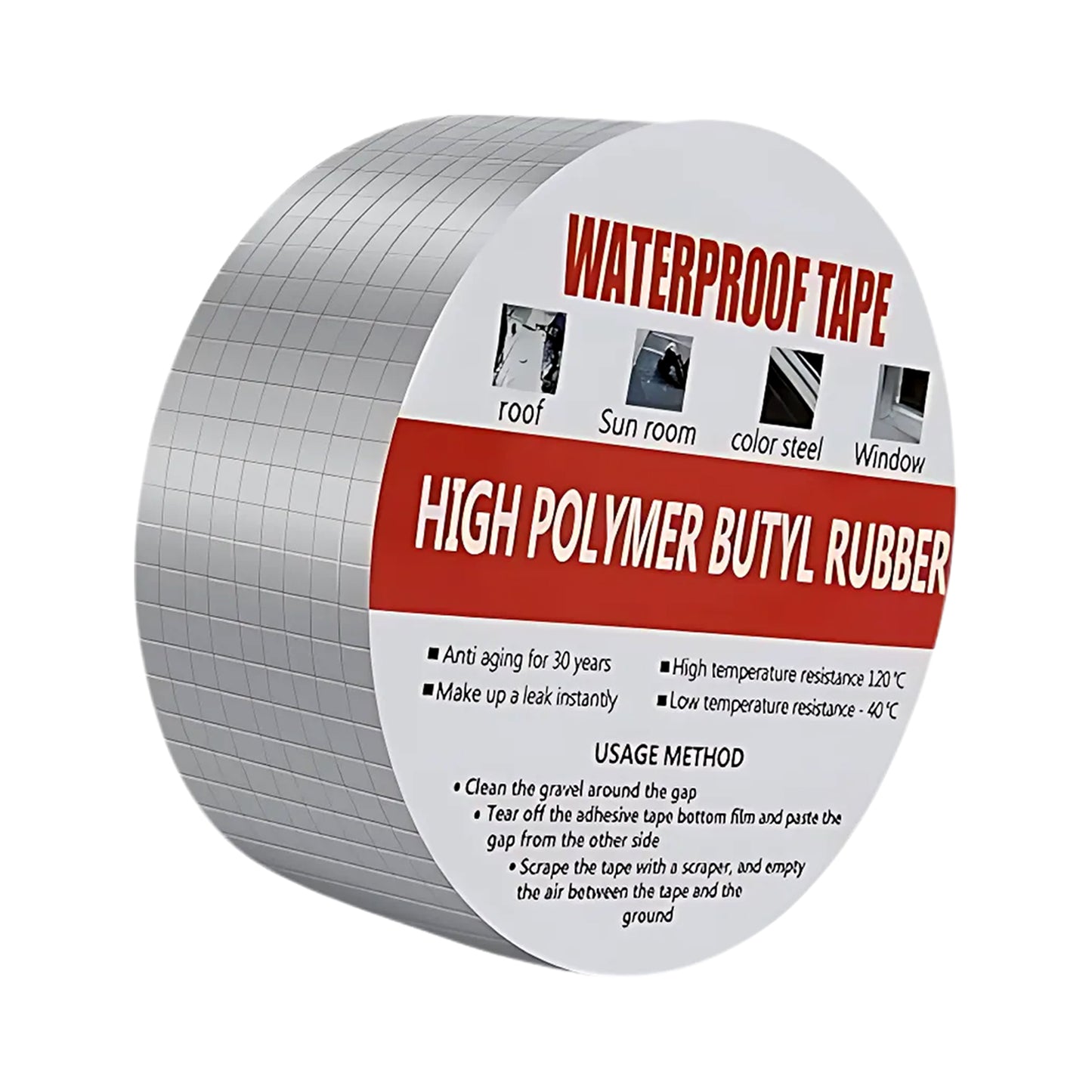 50mm B-Grade Butyl Rubber Waterproof Sealing Tape for Roofs and Leaks - Happy Price - Image 2