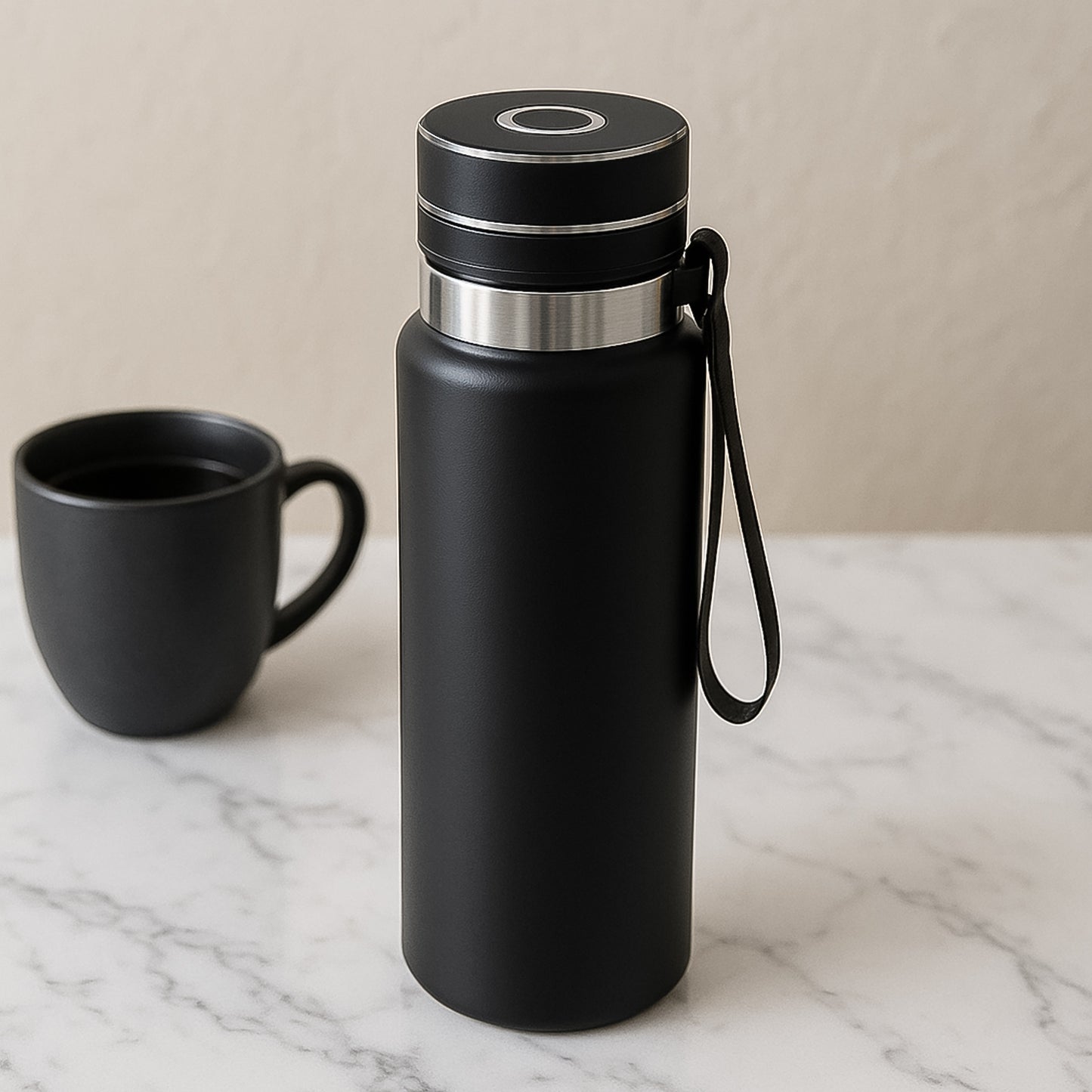Double Stainless Steel Wall Flask Vacuum Insulated Water Bottle (800 Ml) - Happy Price - Image 3