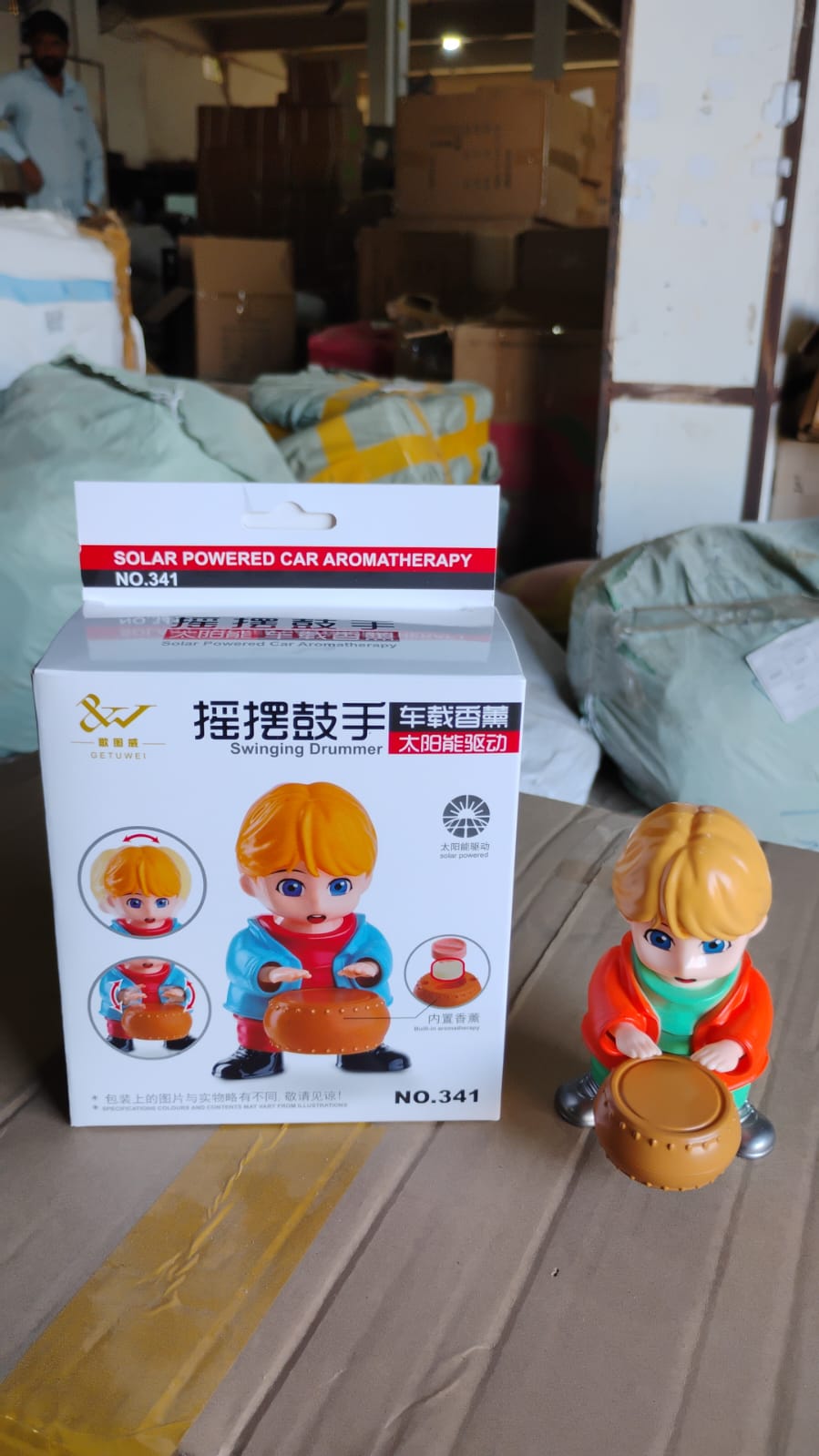 Creative Solar Drummer Car Aromatherapy Solar Powered Car Air Freshener (1 Pc) - Happy Price - Image 7