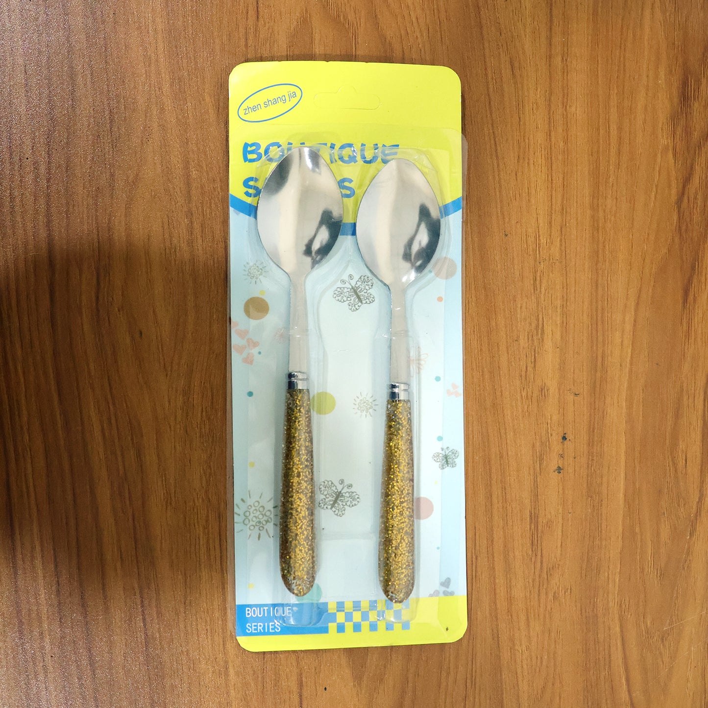 Set of 2 Stainless Steel Dining Spoons with Decorative Handles - Happy Price - Image 7