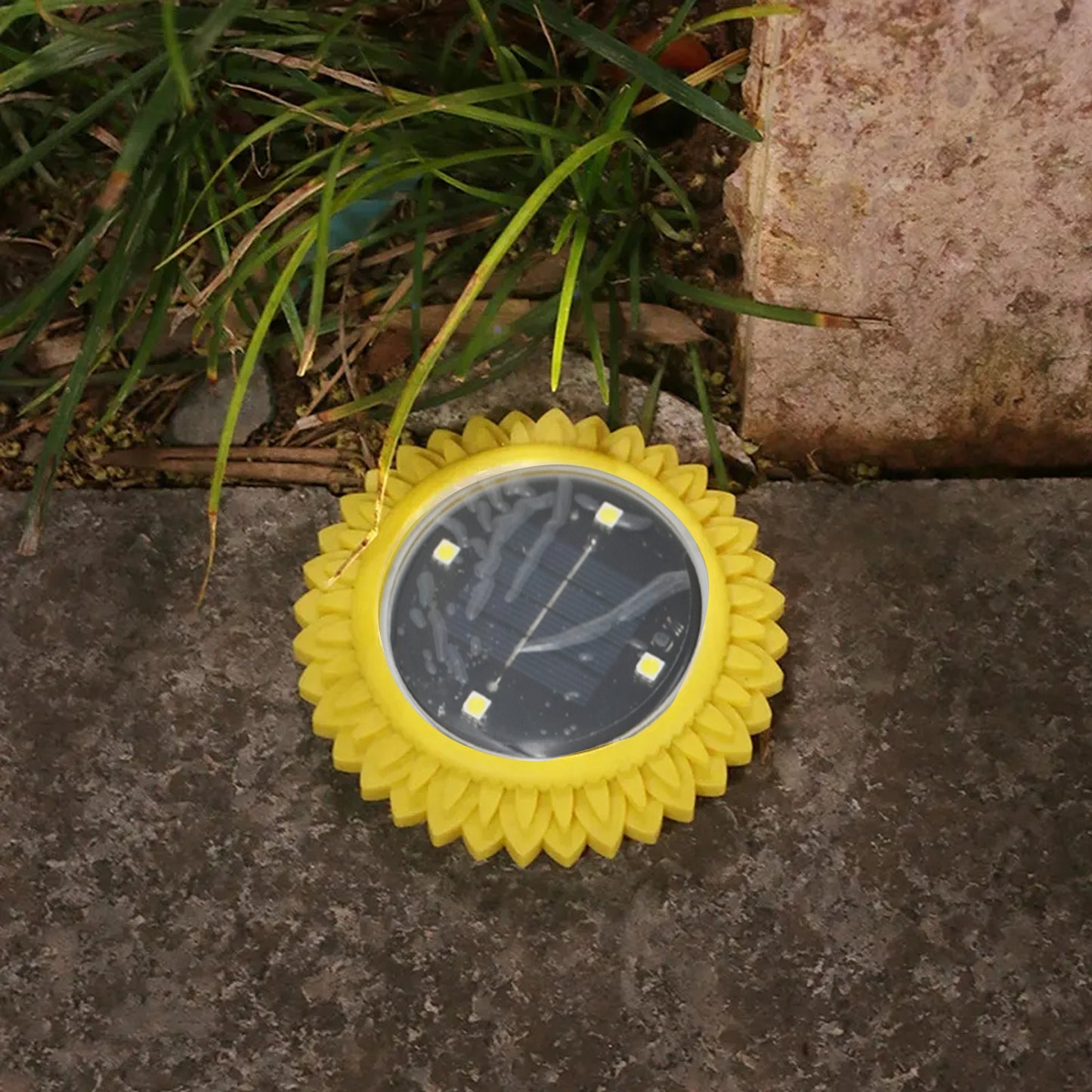 4 Pack Solar Pathway Lights - Waterproof LED Garden Disk Lights for Outdoor Yard & Lawn - Happy Price - Image 4