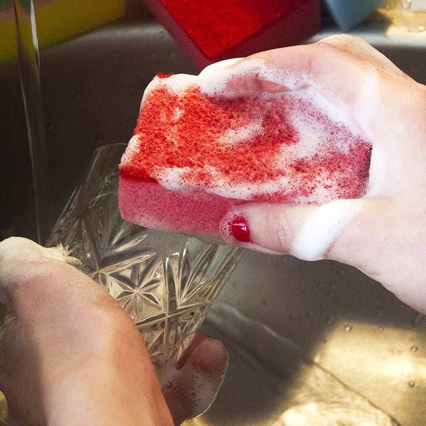 Multi-purpose Multi Color Scratch Scrub Sponges (10 Pcs Set) - Happy Price - Image 3