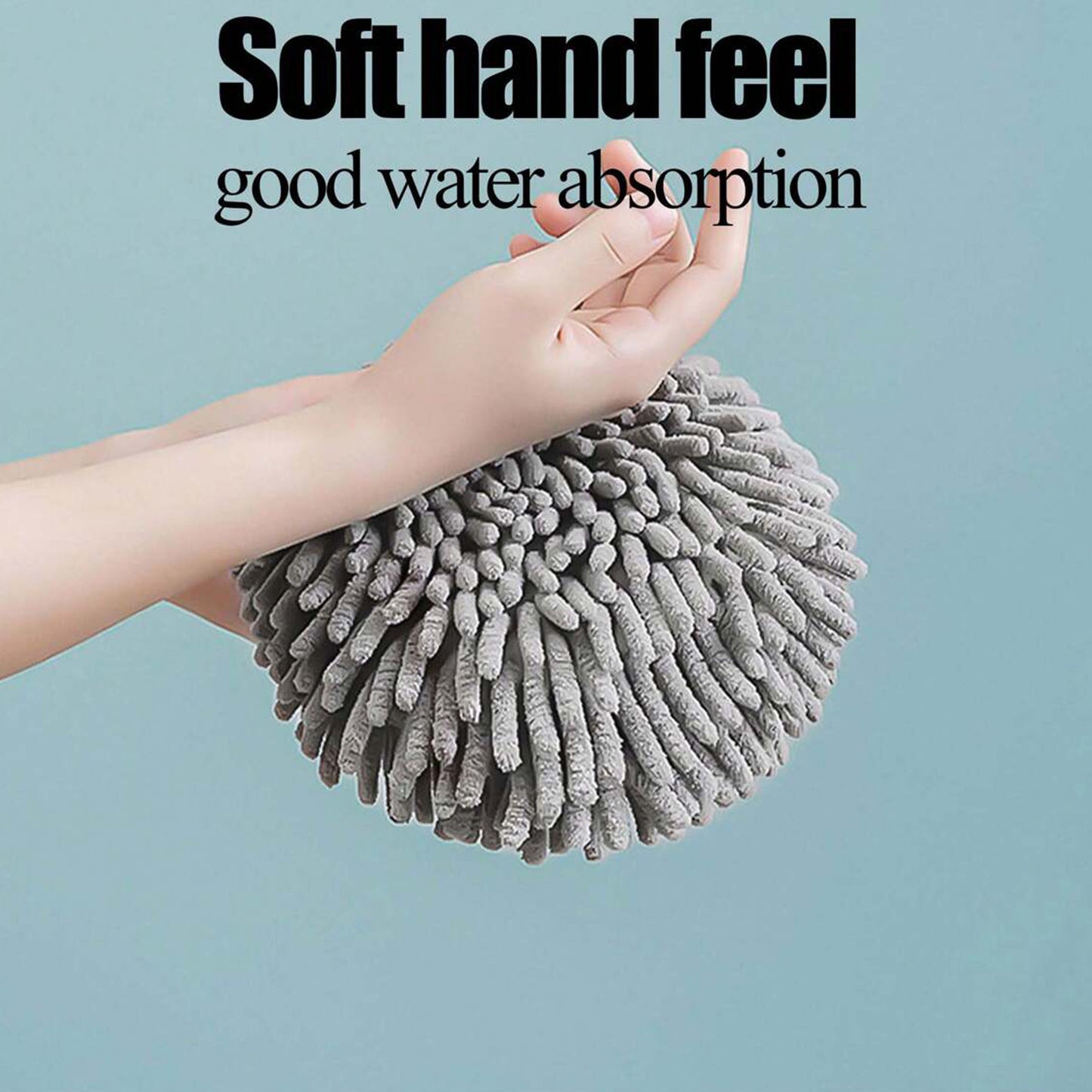 Super Soft Cute Hanging Hand Towel For Kitchen And Bathroom Ultra Absorbent Thick Coral Velvet Hand Towels With Hanging Loop Fast Drying Microfiber - Happy Price - Image 4