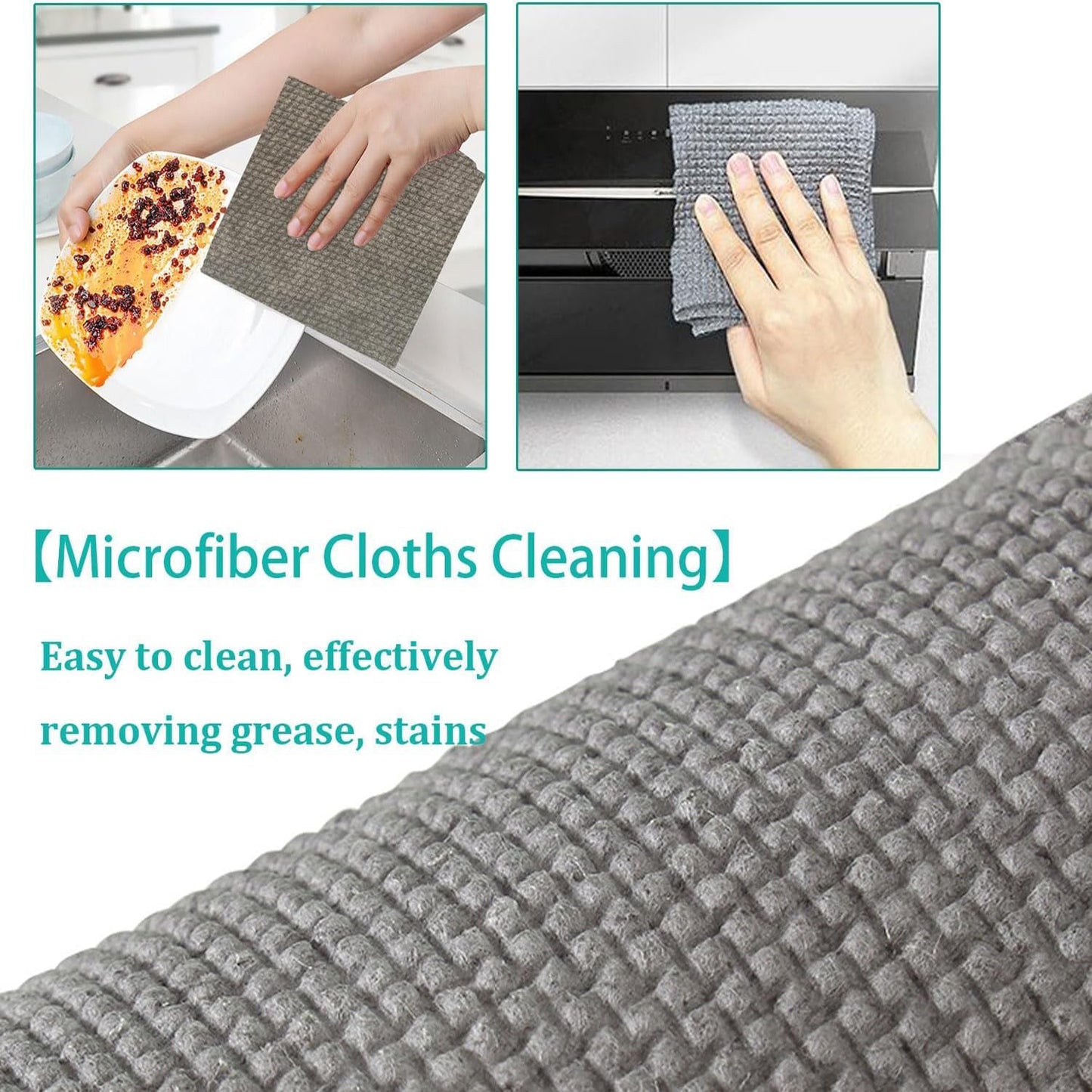 Durable Kitchen Scrub Cloth Microfiber Cleaning Cloth Roll Kitchen Wear-resistant Cloth 2022cm Multipurpose Cleaning Cloths For Kitchen (1pc) - Happy Price - Image 5