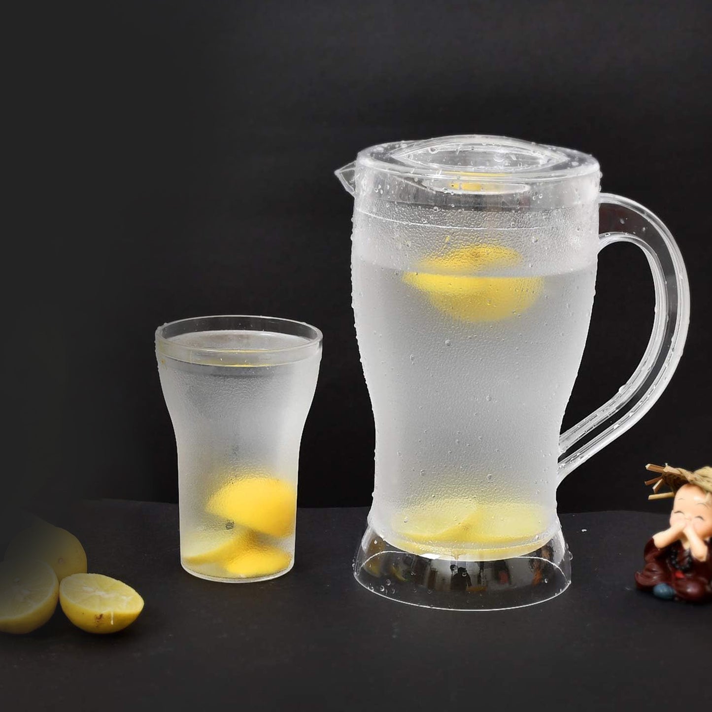 Apex Unbreakable Lemon Jug Set With 6 Glasses 1200ml Jug + 300ml Glasses Approx - Happy Price - Image 4