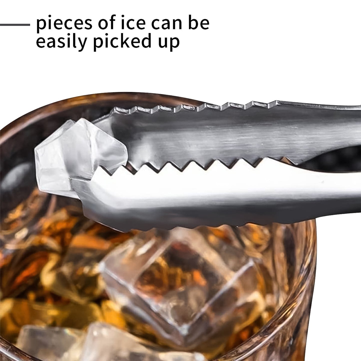 Stainless Steel Tong For Lifting Ice Cubes Sugar Cubes Serving Tongs (13 Cm 1 Pc) - Happy Price - Image 3