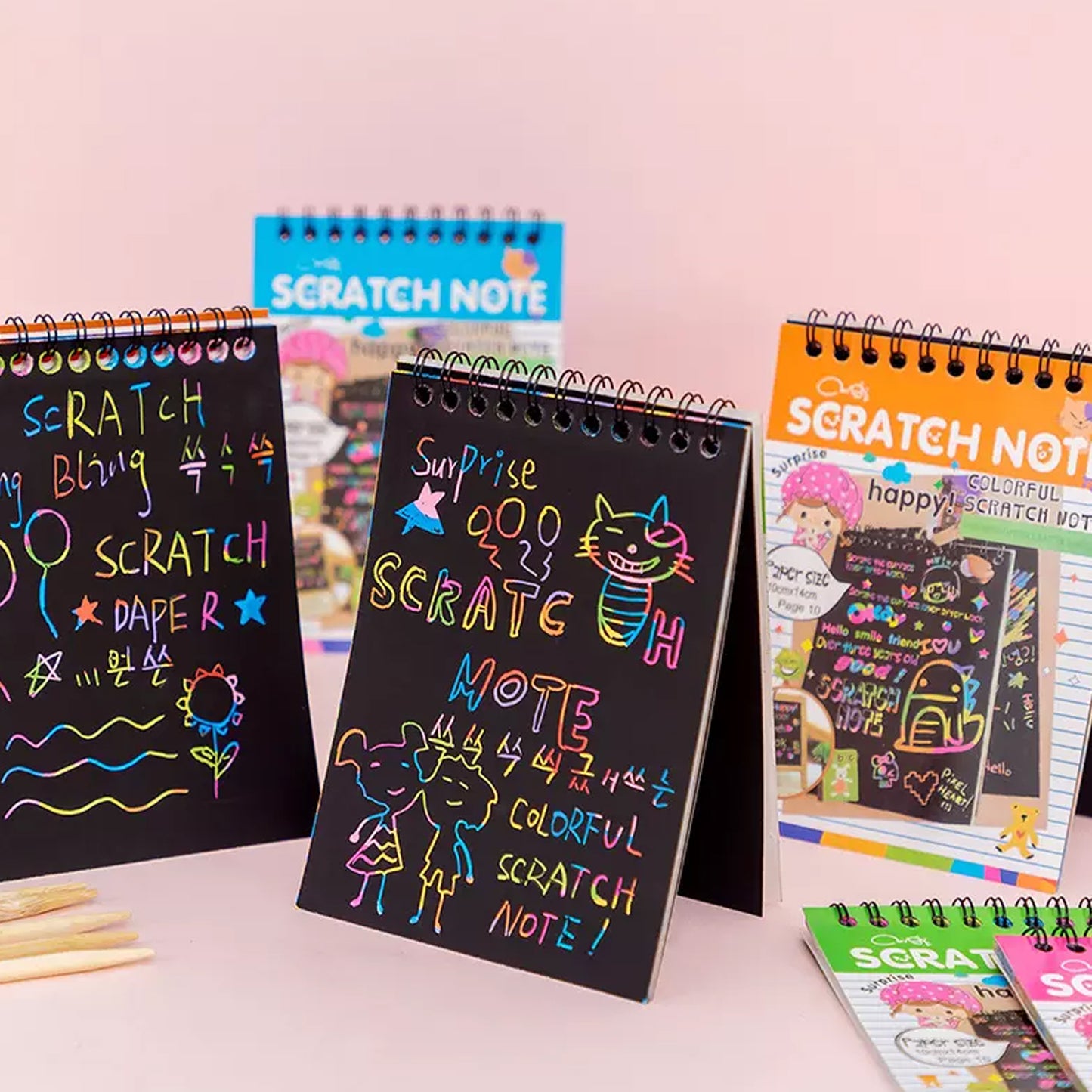 Crafts Rainbow Art Scratch Paper Book Sheets 10 Page ( Pack Of 1 ) - Happy Price - Image 6