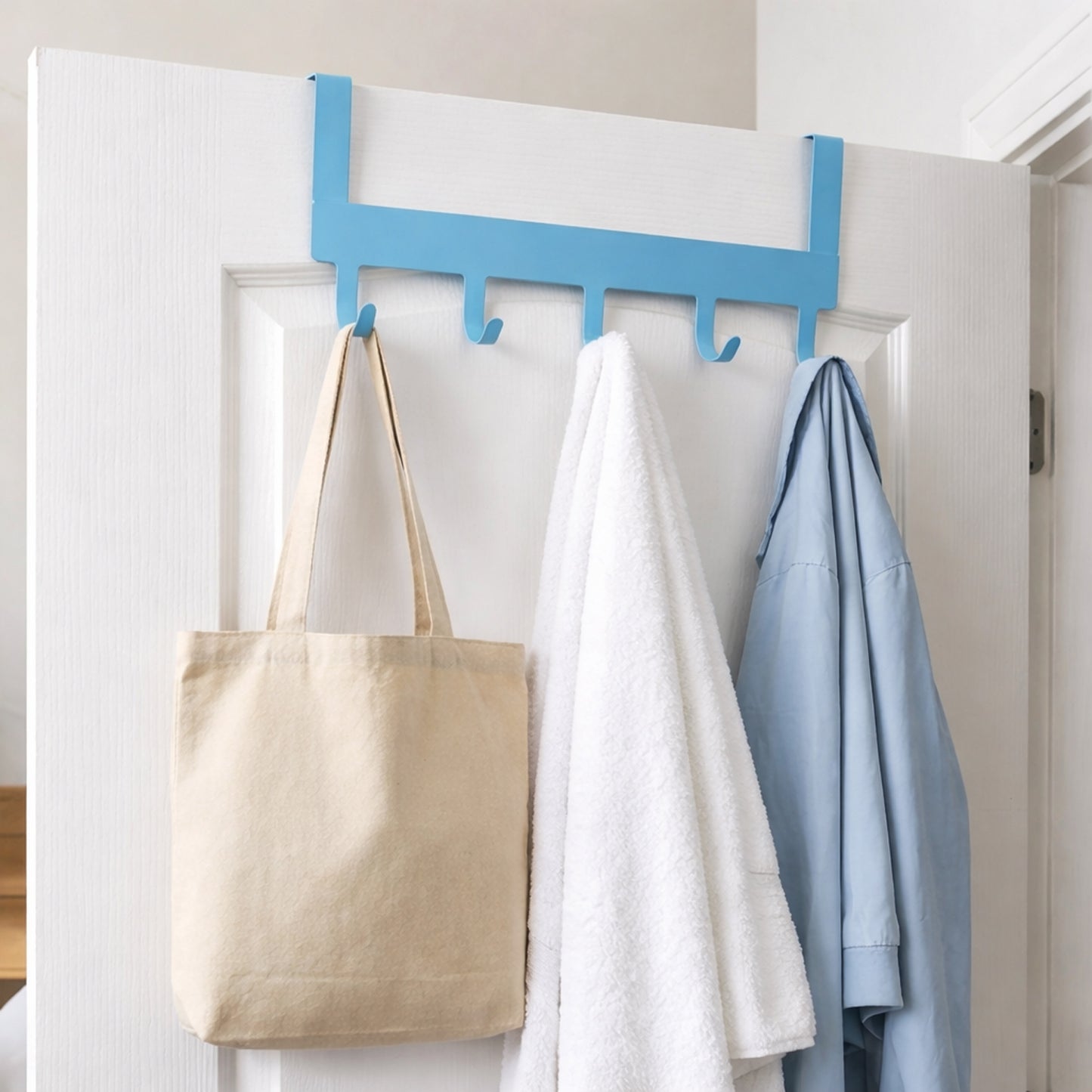 Metal 5 Hook Over-the-Door Organizer Rack (1 Pc) - Happy Price - Image 6