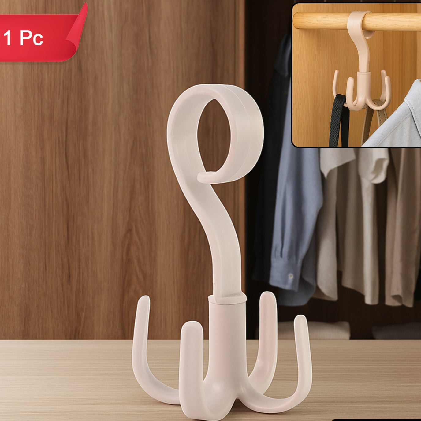 360 Rotating Multipurpose Hook Hanger (1 Pc) - Happy Price - Image 1