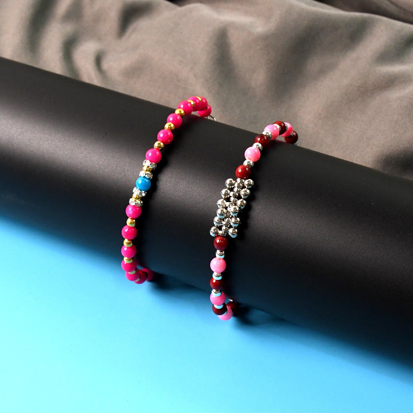 Traditional And Trendy Beaded Bracelet With Adjustable Chain (1 Pc) - Happy Price - Image 7