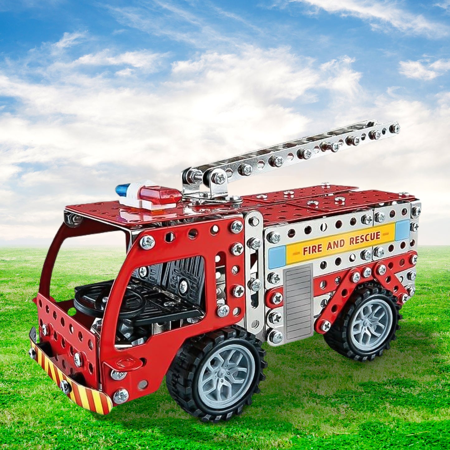 Metal Diy Fire Truck Building Blocks For Kids (Fire Truck 292pcs Of Truck Tool 1 Set) - Happy Price - Image 2