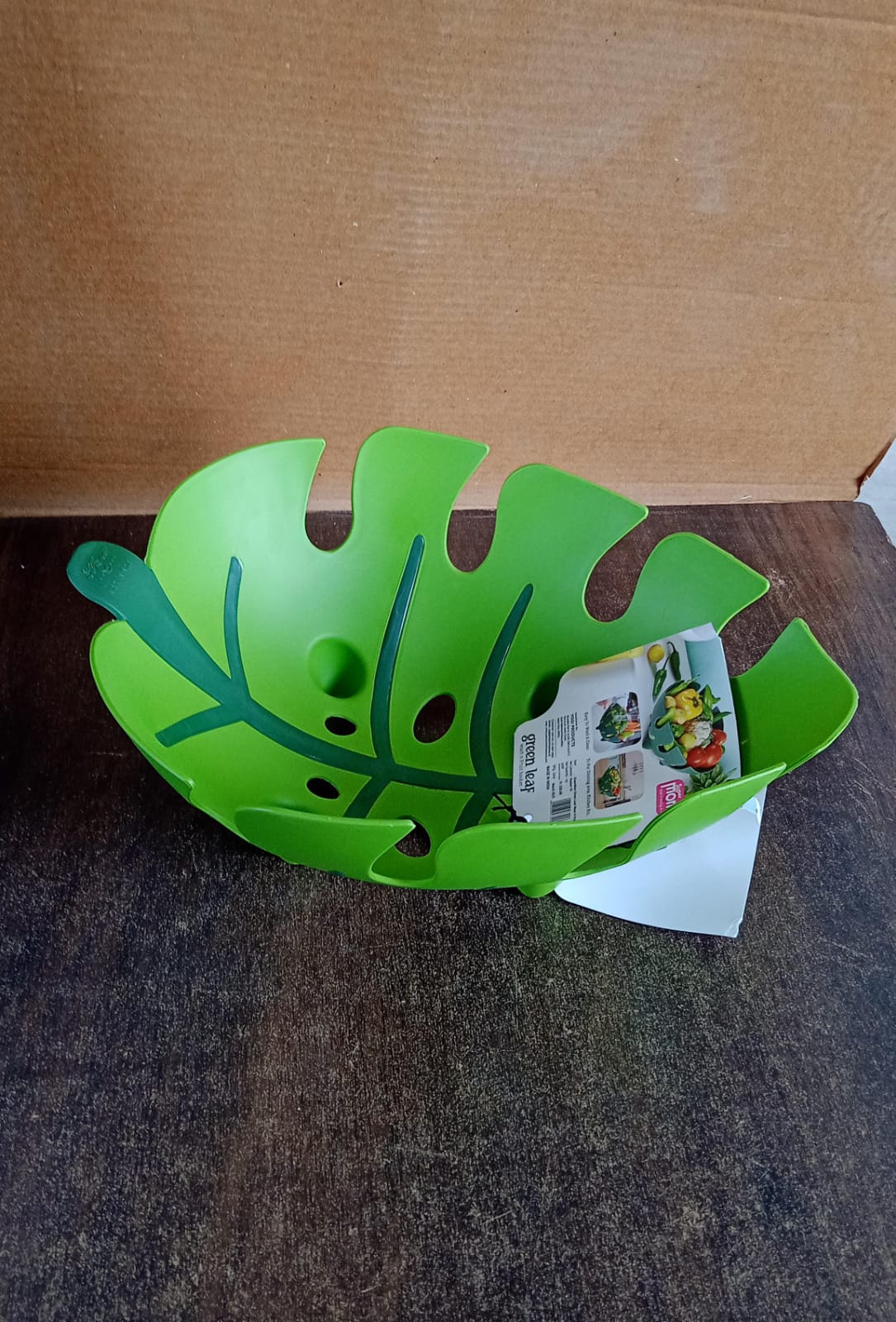 Leaf Design Plastic Fruit Basket - 1 Pc Green Kitchen Organizer - Happy Price - Image 7