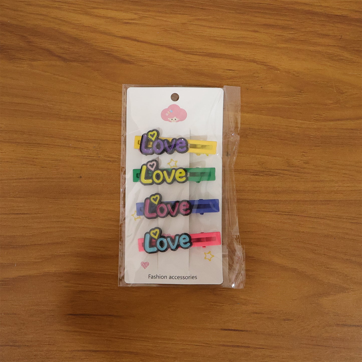 Decorative Text Design Hair Clips - Set of 4 Pieces - Happy Price - Image 7