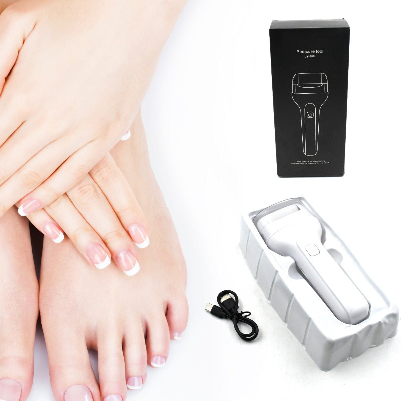 Portable Electric Foot File Heavy Pressure Induction Foot Callus Remover Foot Care Tool Foot Grinder Rechargeable For Foot Care Pedicure Device Callus Dead Skin Removal - Happy Price - Image 1