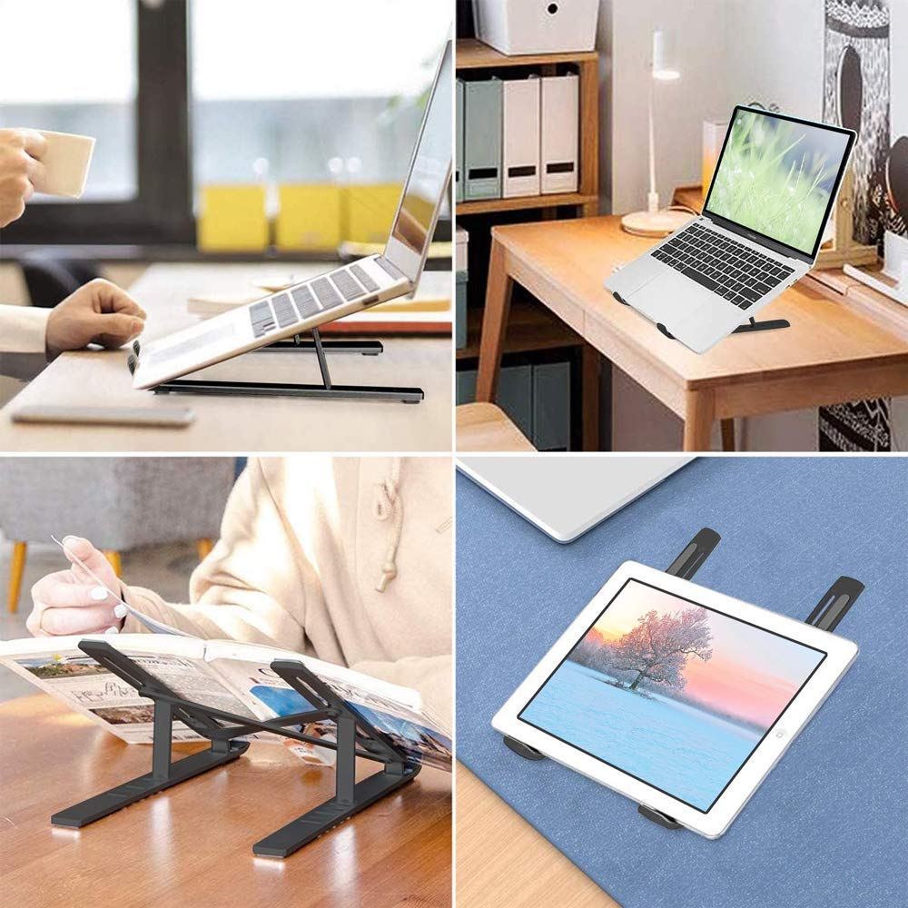 Adjustable Laptop Stand Holder With Built-in Foldable Legs And High Quality Fibre - Happy Price - Image 7