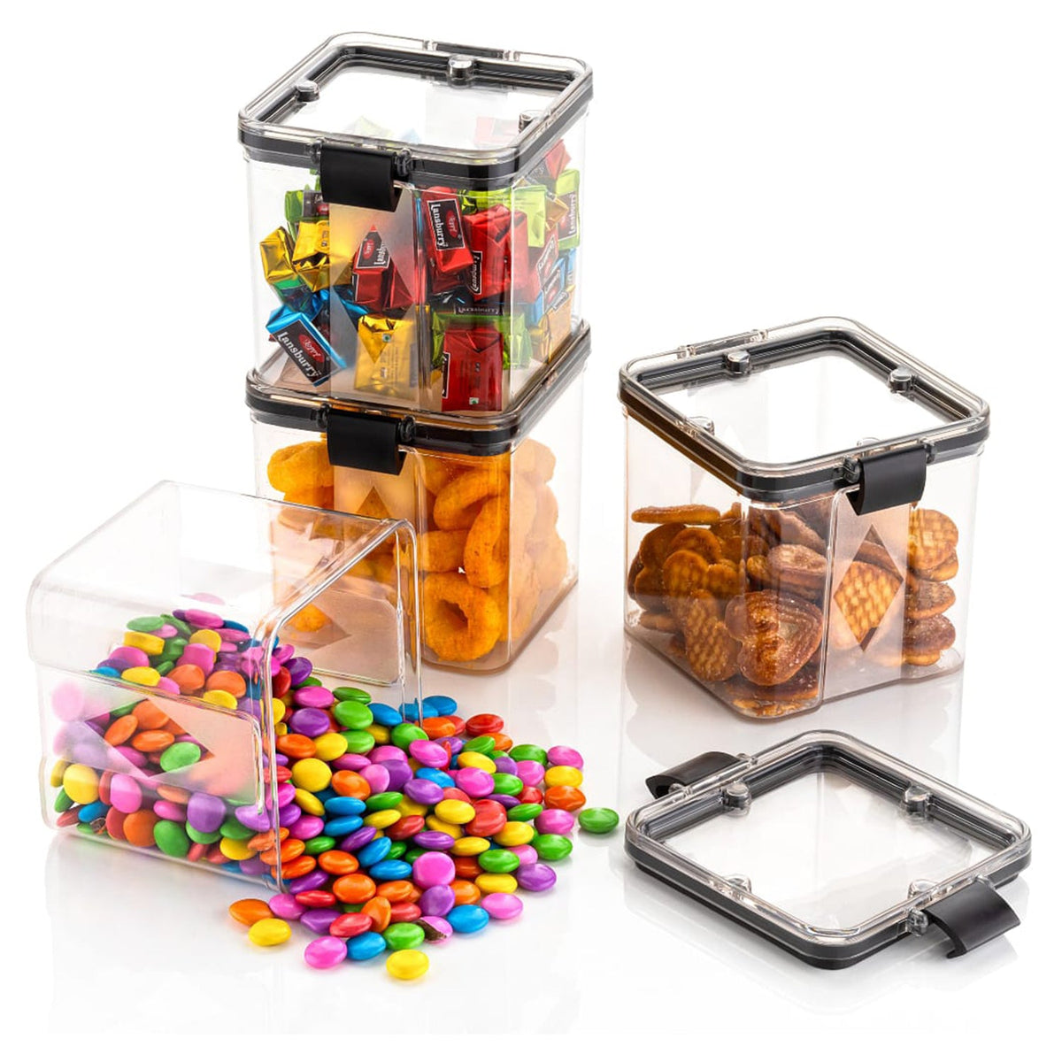 4pc Square Container 700ml Used For Storing Types Of Food Stuffs And Items. - Happy Price - Image 5