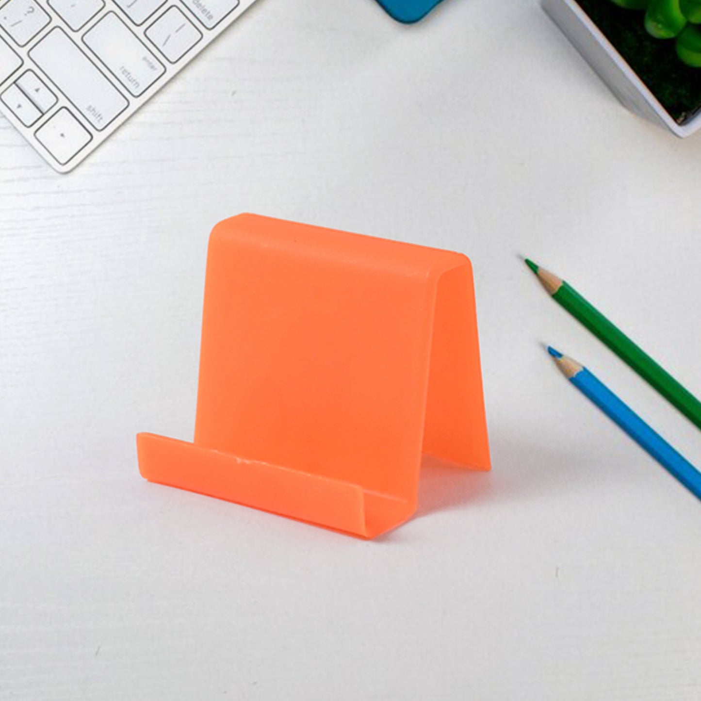 Durable Plastic Mobile Phone Stand With Angled Support (1 Pc Mix Color) - Happy Price - Image 4