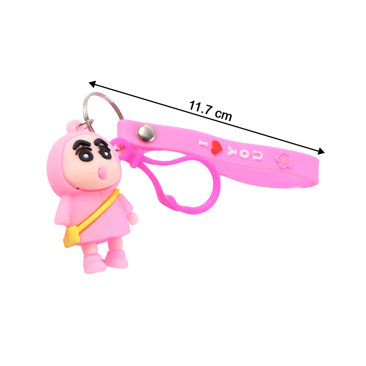 Cute Cartoon Doll Keychain with Pink Strap - 1 Pc - Happy Price - Image 5