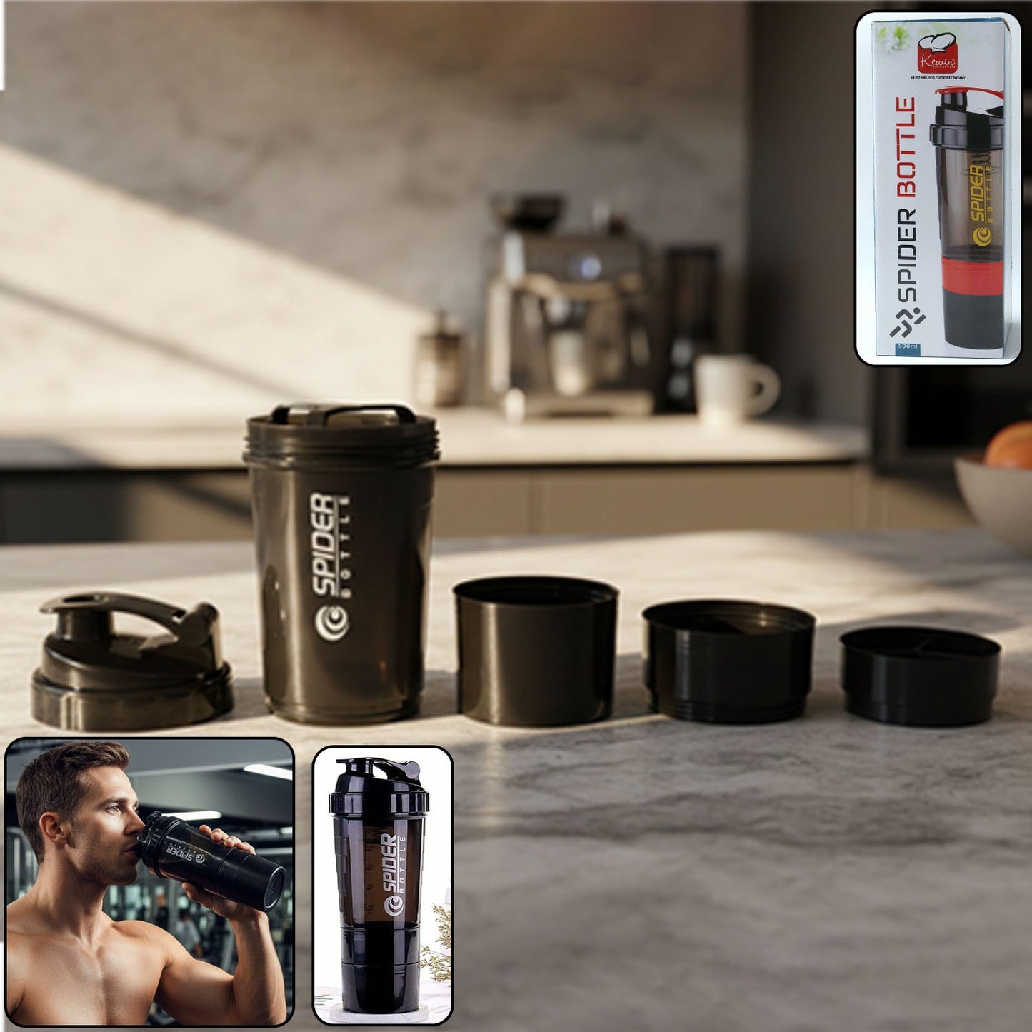 Multipurpose 500ml Shaker Bottle with Leakproof Lid for Protein Mixes - Great Price - Image 2