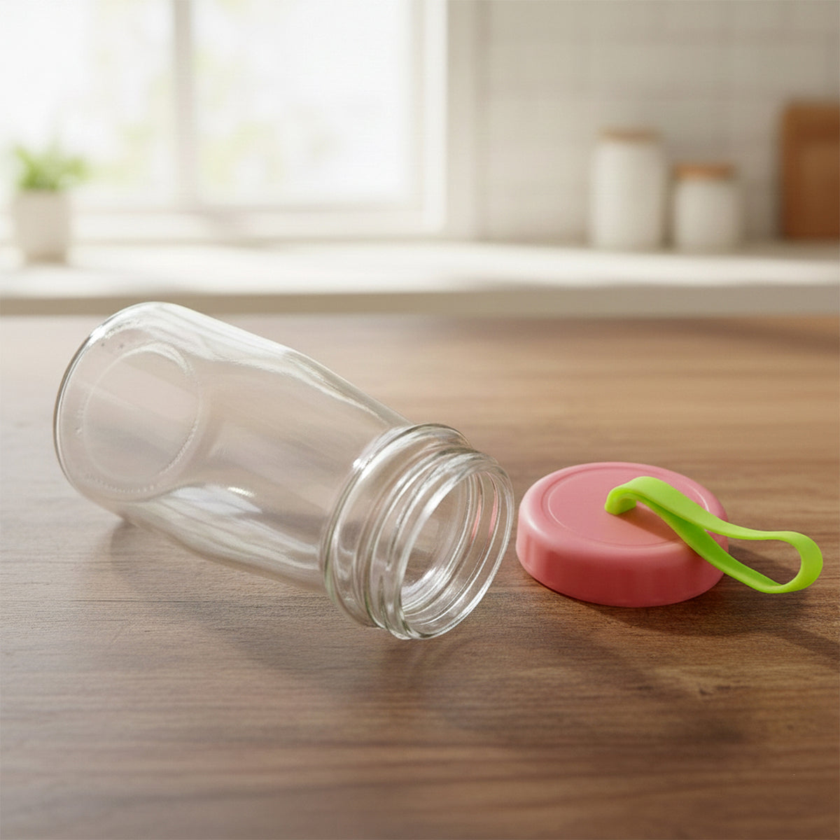 300 ML Glass Bottle with Leak-Proof Silicone Cap & Handle - Happy Price - Image 4