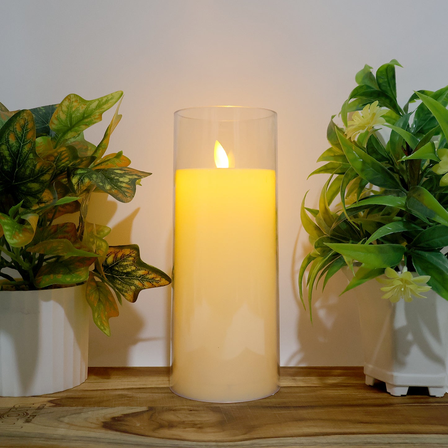 LED Flickering Flame Candle Light in Glass Cover (1 Pc) - Happy Price - Image 6