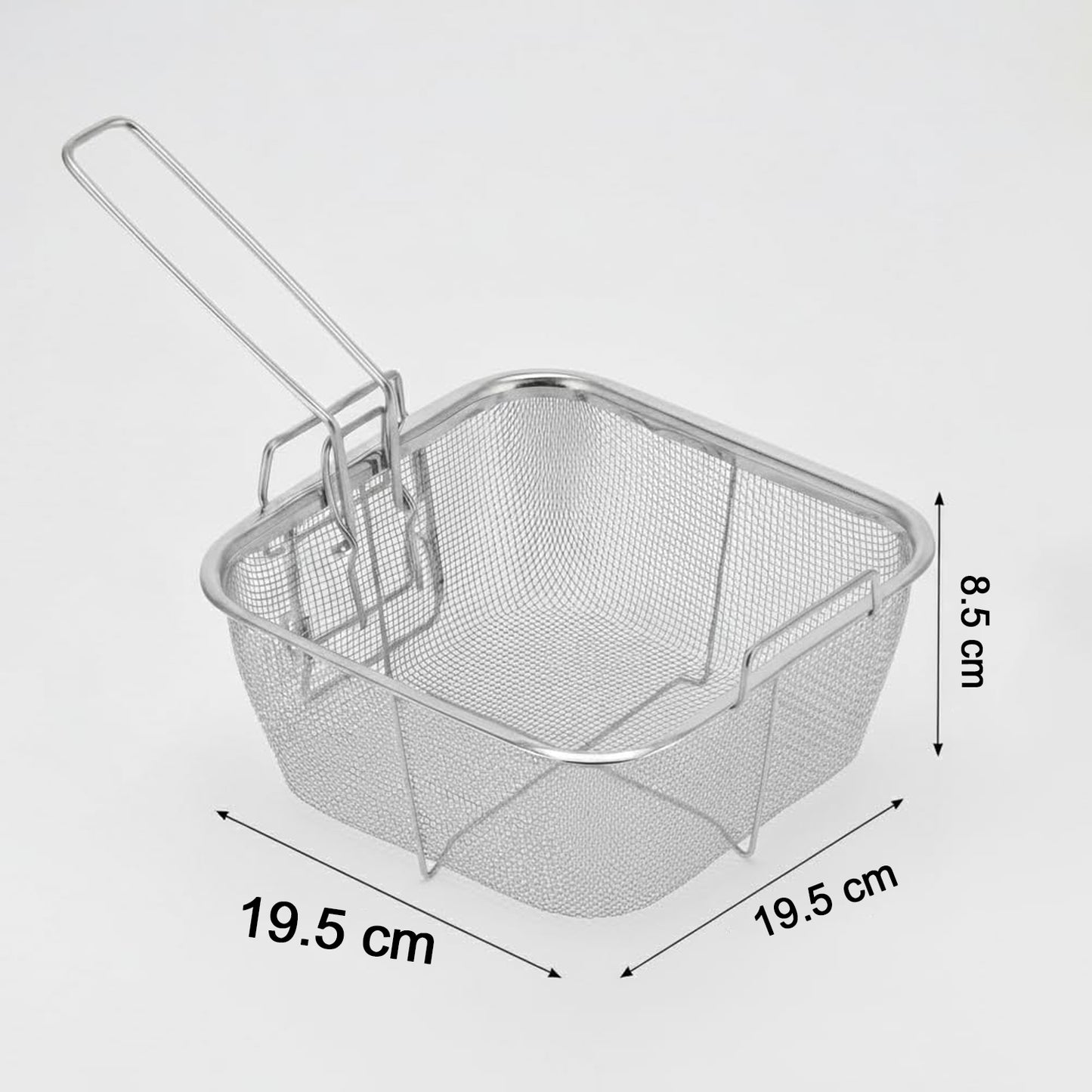 Stainless Steel Square Mesh Deep Fryer Basket with Long Handle (1 Pc) - Happy Price - Image 7