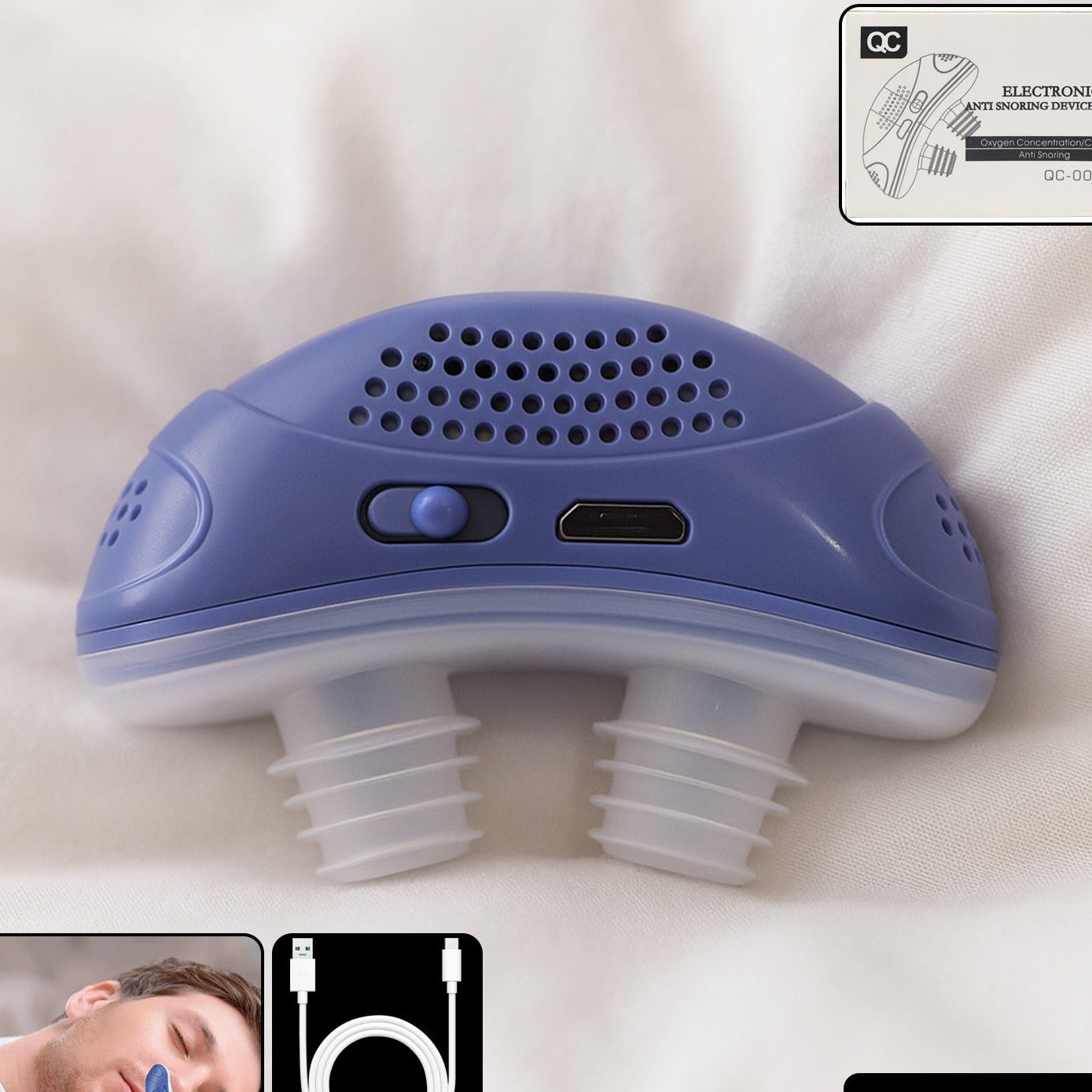 Rechargeable Electronic Nasal Dilator for Snoring Relief & Air Purification (1 Pc) - Happy Price - Image 1