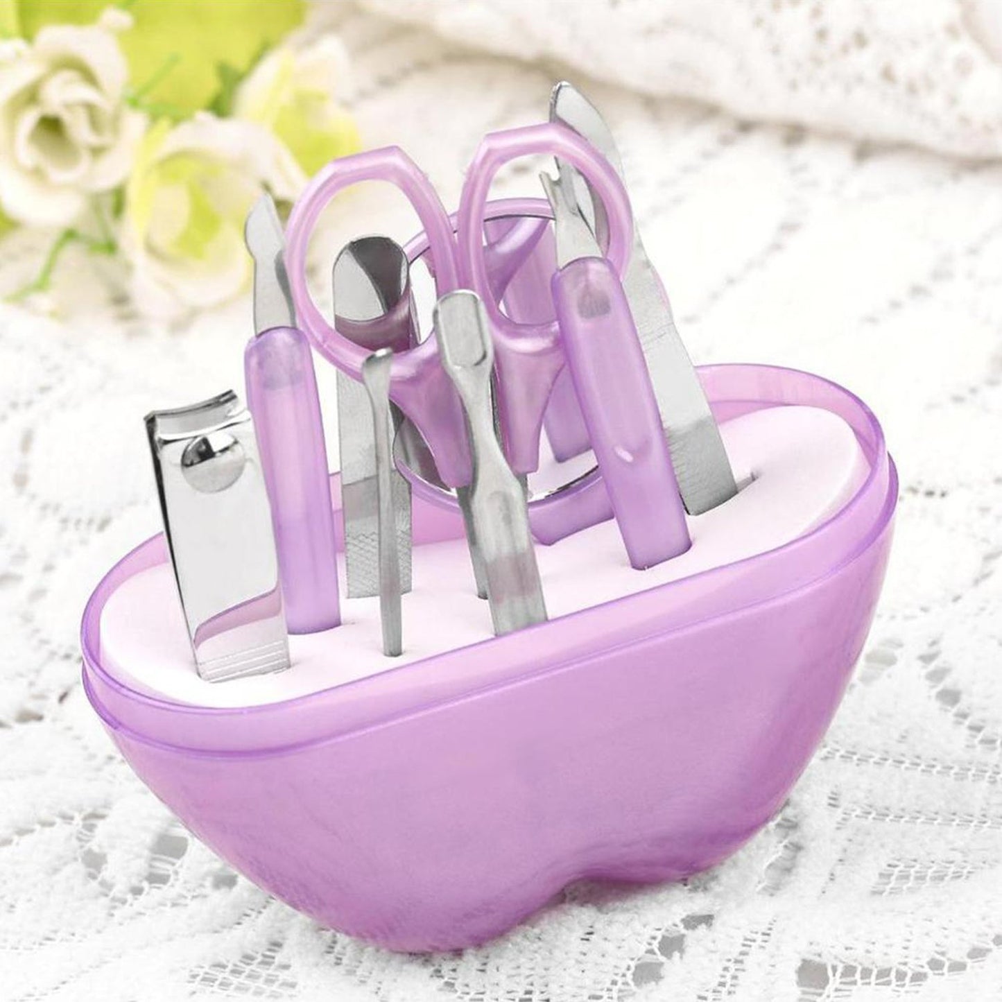 8-Piece Apple Shape Manicure & Grooming Kit - Happy Price - Image 3