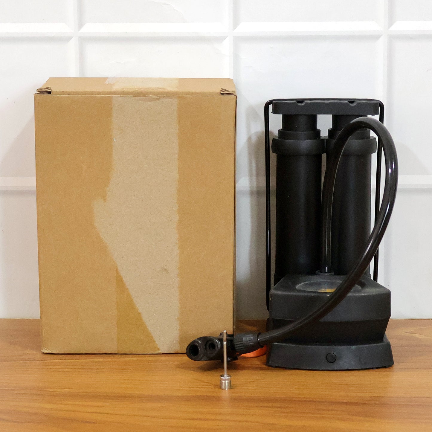 Heavy Duty Double Cylinder Foot Pump with Gauge - 1 Set - Great Price - Image 7