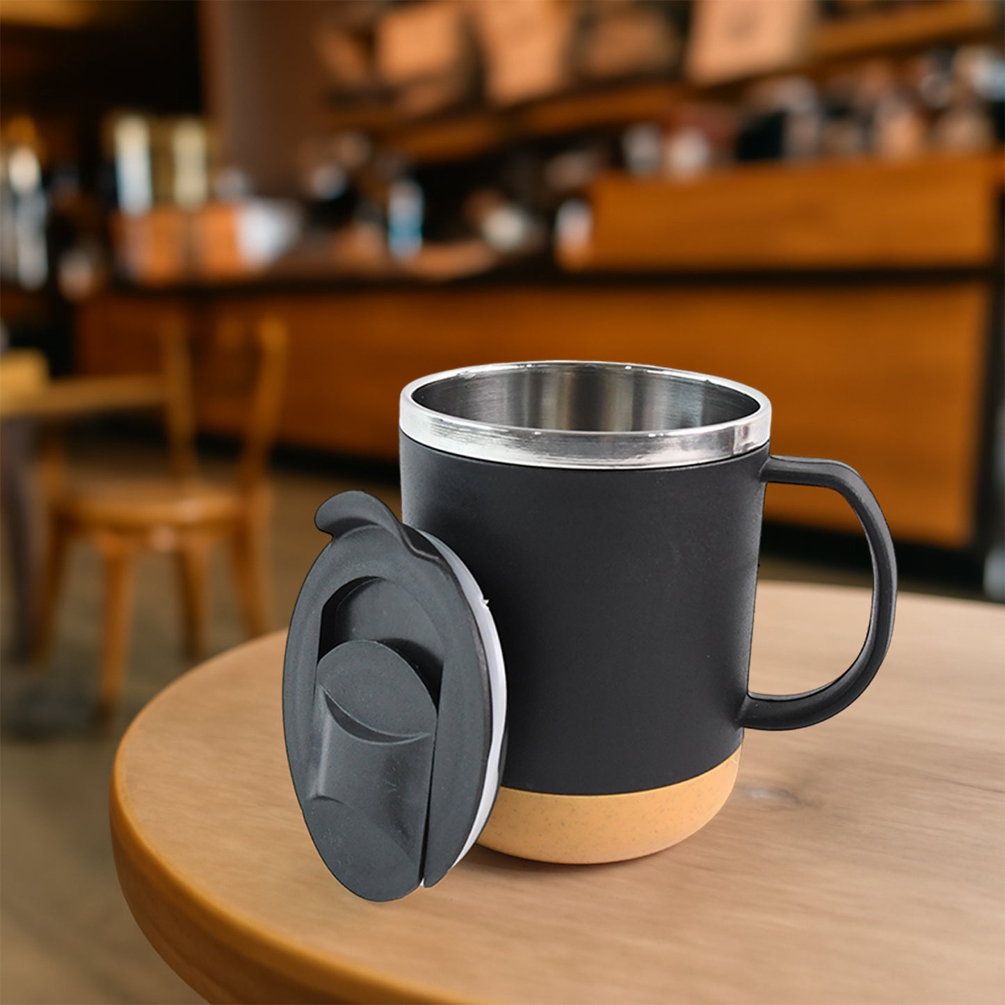 Insulated Coffee Mug With Spill-proof Lid (Approx 450ml 1 Pc) - Happy Price - Image 6