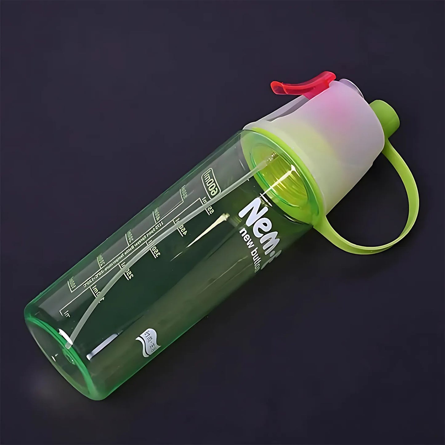 Plastic Dual Function Sports Water Bottle With Built-in Mist Spray And Leakproof Cap (600ml 1 Pc) - Happy Price - Image 5