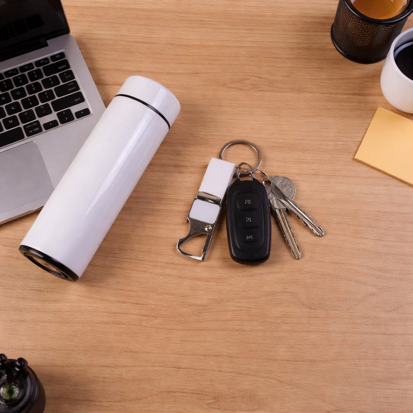 4-Piece Executive Gift Set: Insulated Bottle, Notebook, Pen & Keychain - Great Price - Image 5