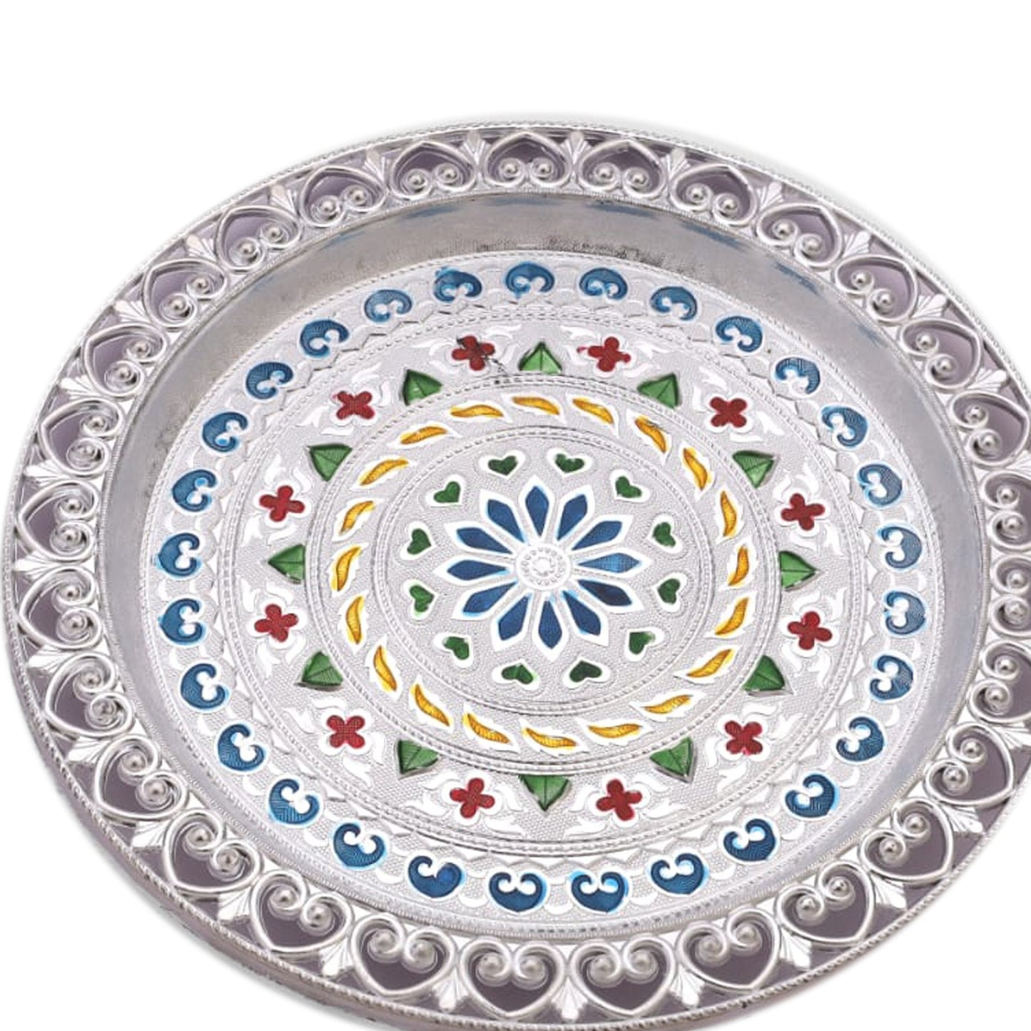 2235 Silver Plated Pooja Thali