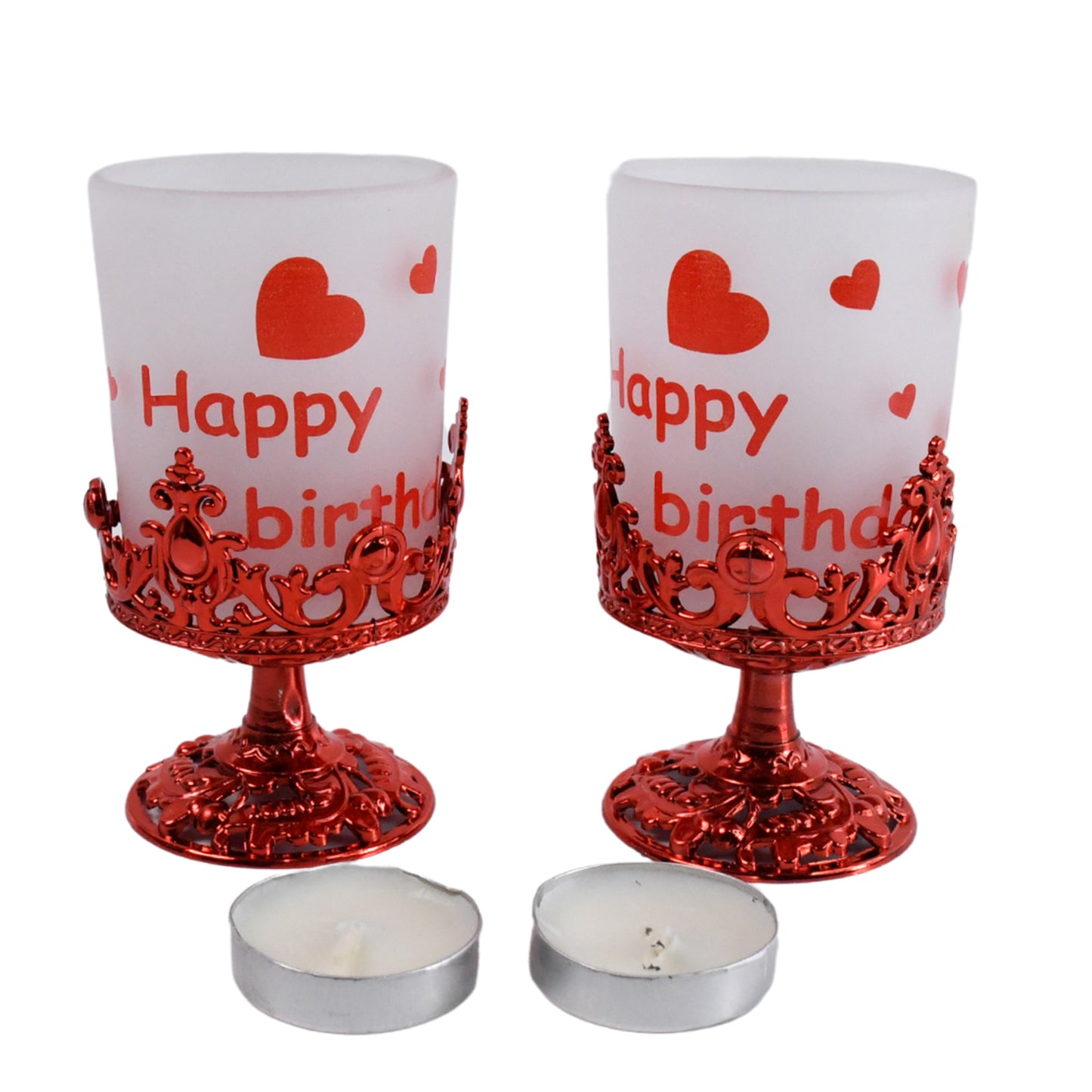 Tealight Holder Stylishly Shaped Candle Diya Stand Plastic Beautiful Design Festival (2 Pc Mix Design) - Happy Price - Image 4