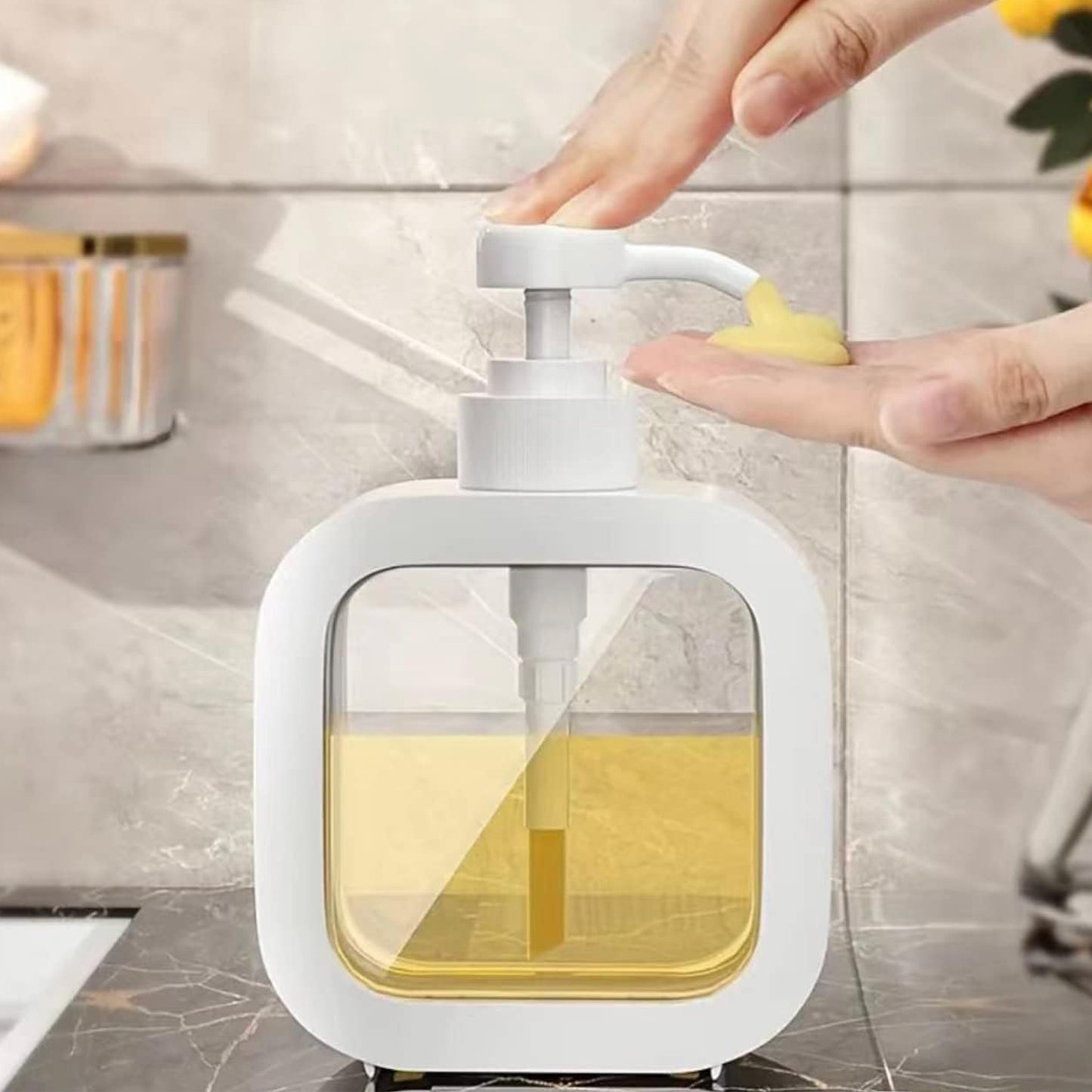 Snap Sink Dispenser Plastic Clear Empty Pump Lotion Bottles (1 Set) - Happy Price - Image 6