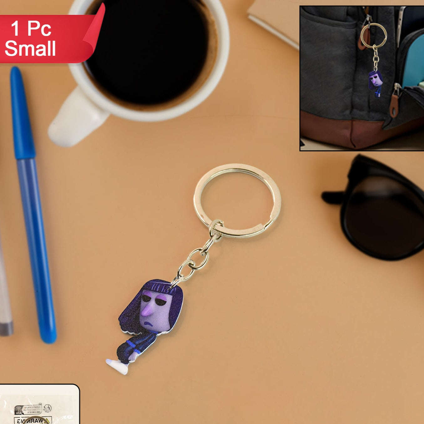 Mini Cartoon Character Keychain (1 Pc) - Happy Price - Image 1