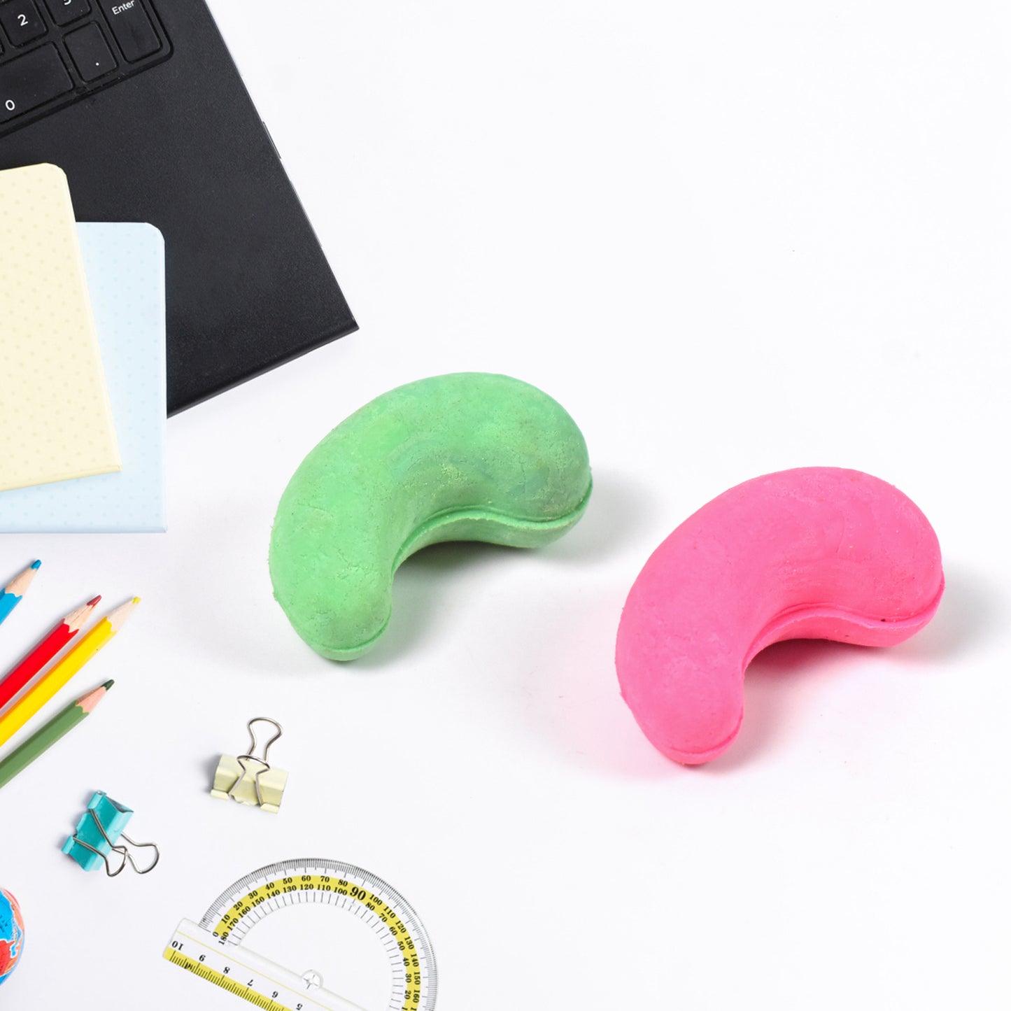 Cashew Nut Eraser Rubber Erasers (1 Pc Mix Colour Design) - Happy Price - Image 5